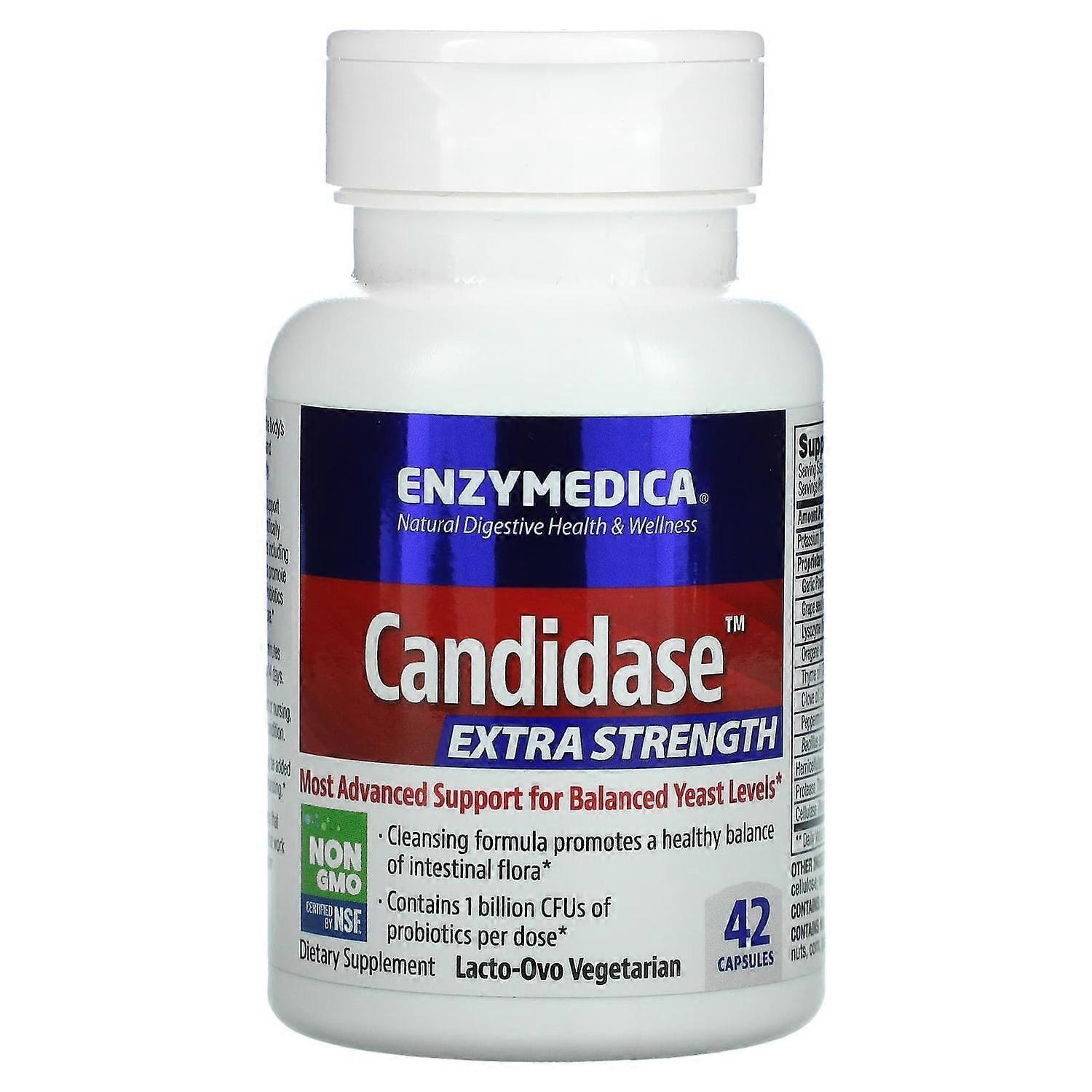 Enzymedica, Candidase, Extra Strength, 42 Capsules