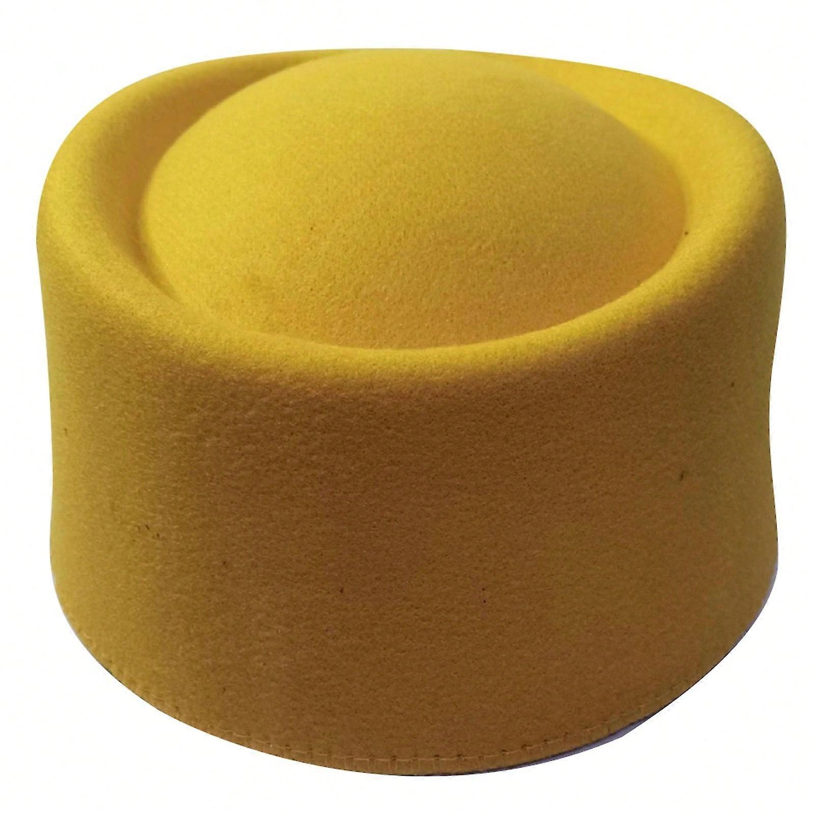 Millinery Fedoras Top Hat Fascinator Base Dress Up Top Hat for Stewardess Air Hostesses Casual Hat Multiple Color  Lake blue