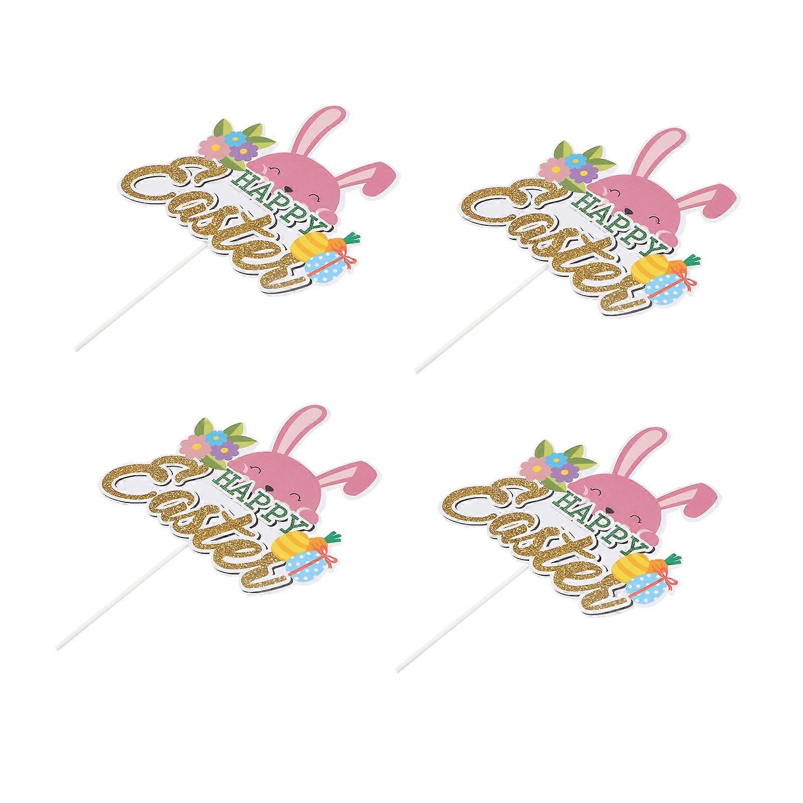 Cake Decor Easter Cake Topper for Decoration with 8Pcs Set