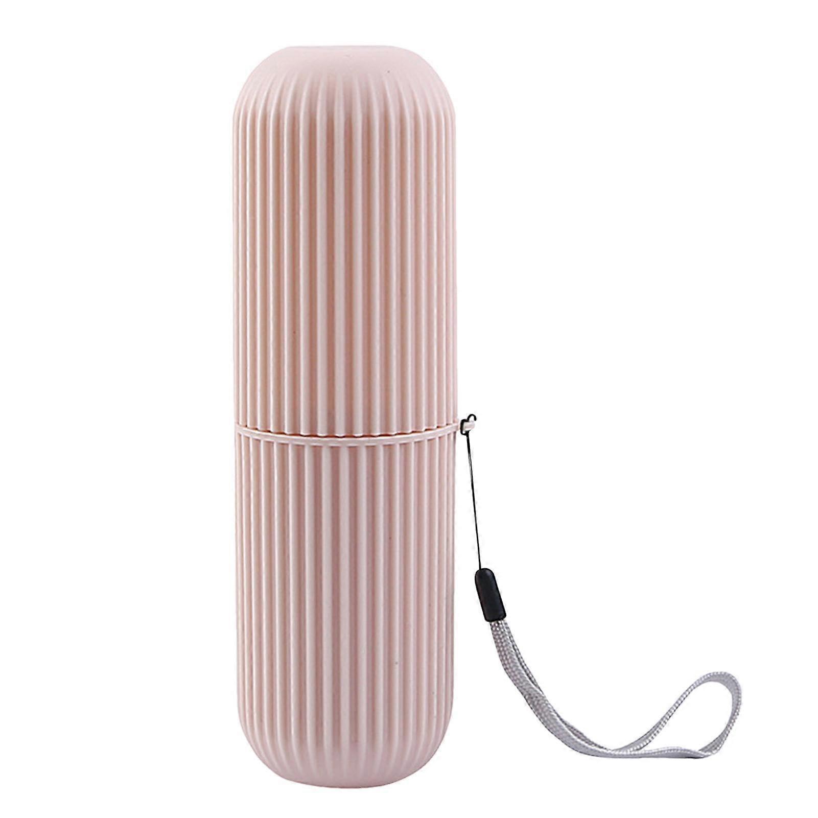 Travel Toothbrush Holder DustProof TravelSize Case For Multifunction Toothbrushes And Toothpaste Storage Pink