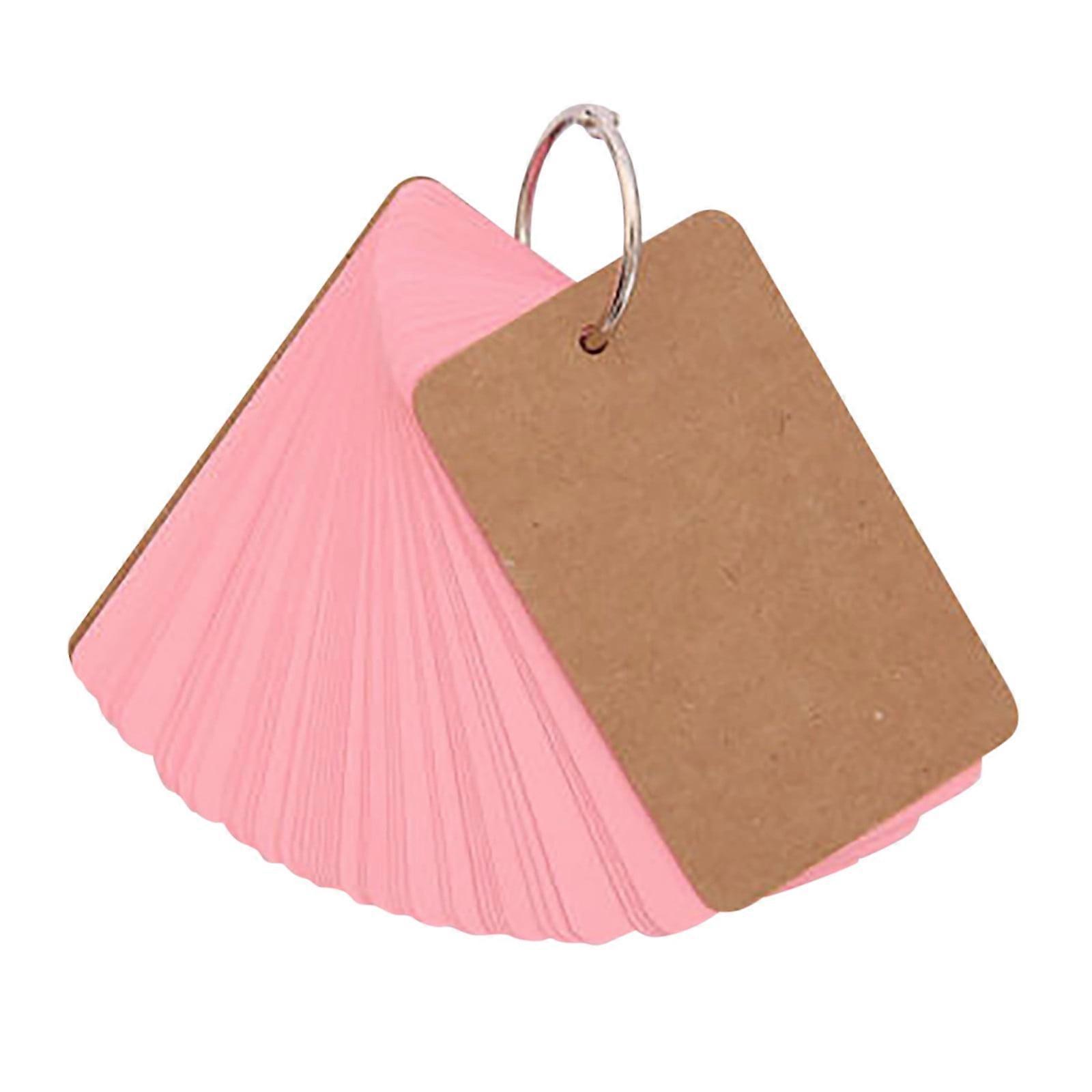WRXMIJNHGSA 50 Sheets Of 9.4cmX5cm Blank Page Kraft Paper Notebook Study Card Portable Notepad DIY Notebook
