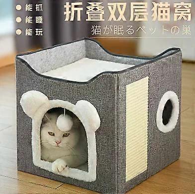 Cat nest winter warm can be disassembled and washed fully closed easy to clean one large folding four seasons universal