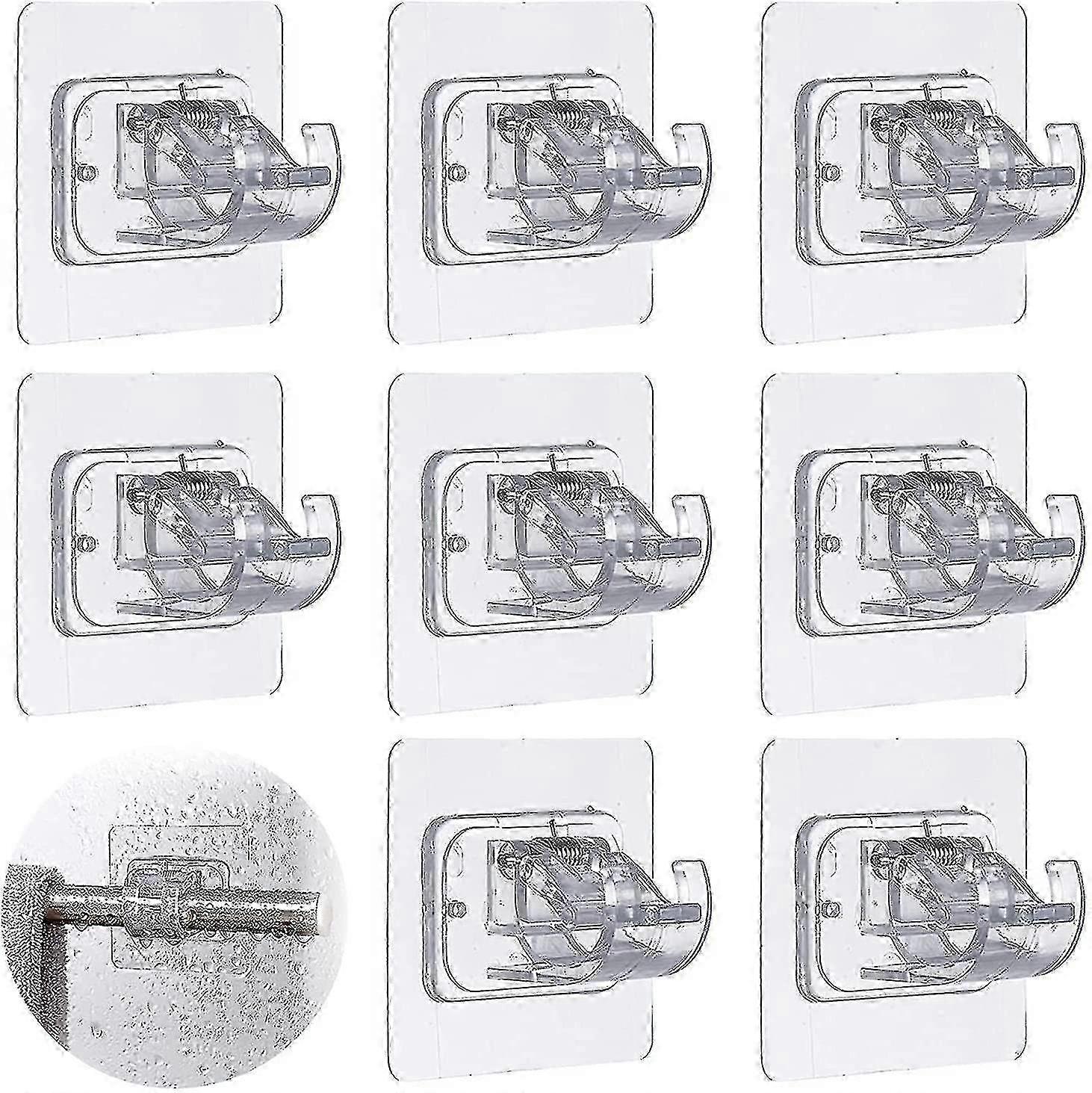 2025 8pcs Self Adhesive Curtain Rod Bracket