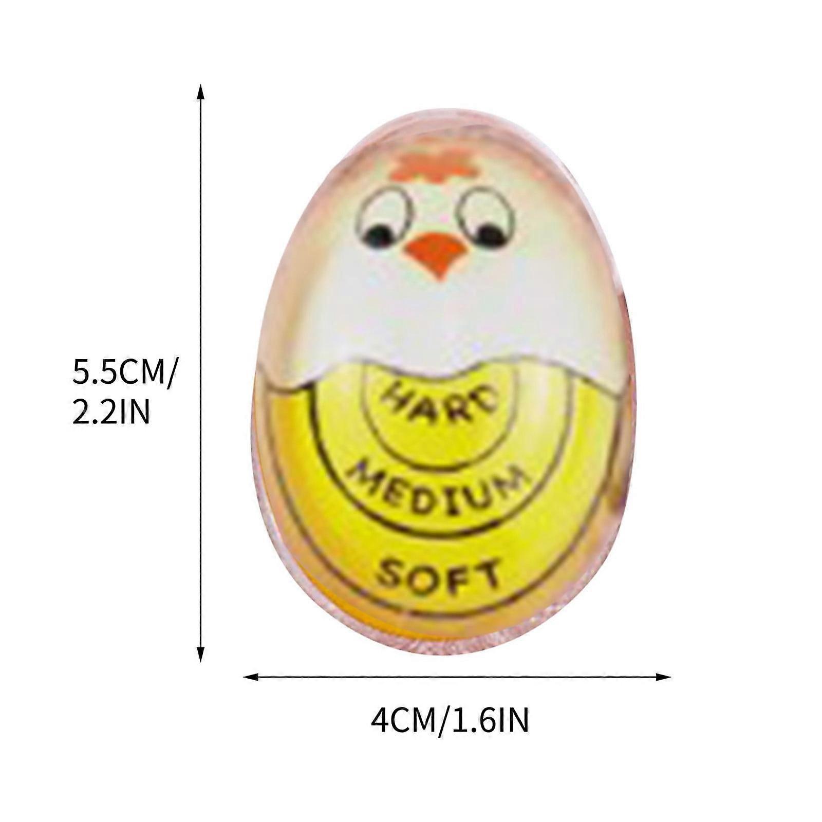 Anuirheih Color Changing Egg Timers, Egg Cooker for Hard Boiled Eggs Funny Chick Cooking Timer Color Change Observation Reminder(Yellow)