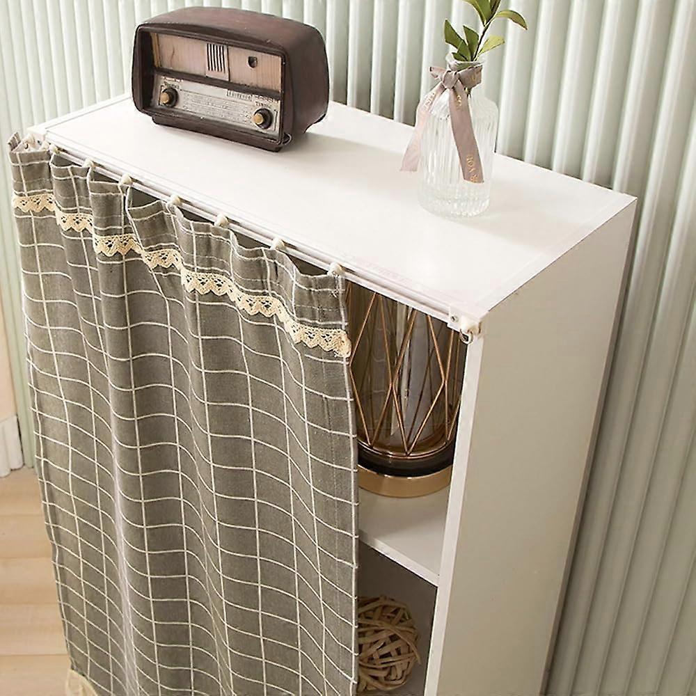 Cupboard Curtain Track Rail No Drilling Privacy Curtain For Small Windows Kitchen W70cm H100cm Color 3