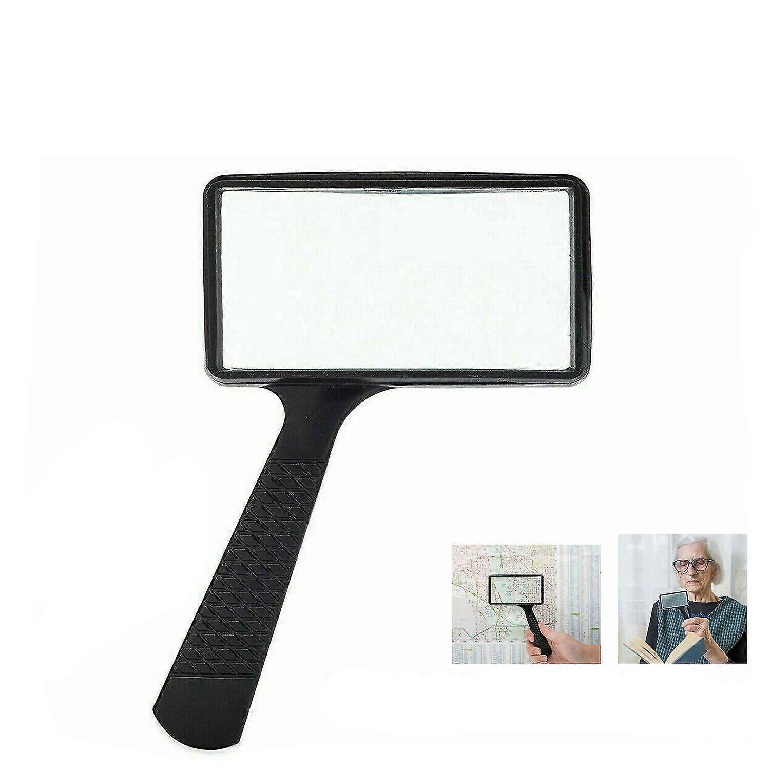 For Reading Jewelry Handheld Rectangular 3x Magnifier Magnifying Glass Loupe