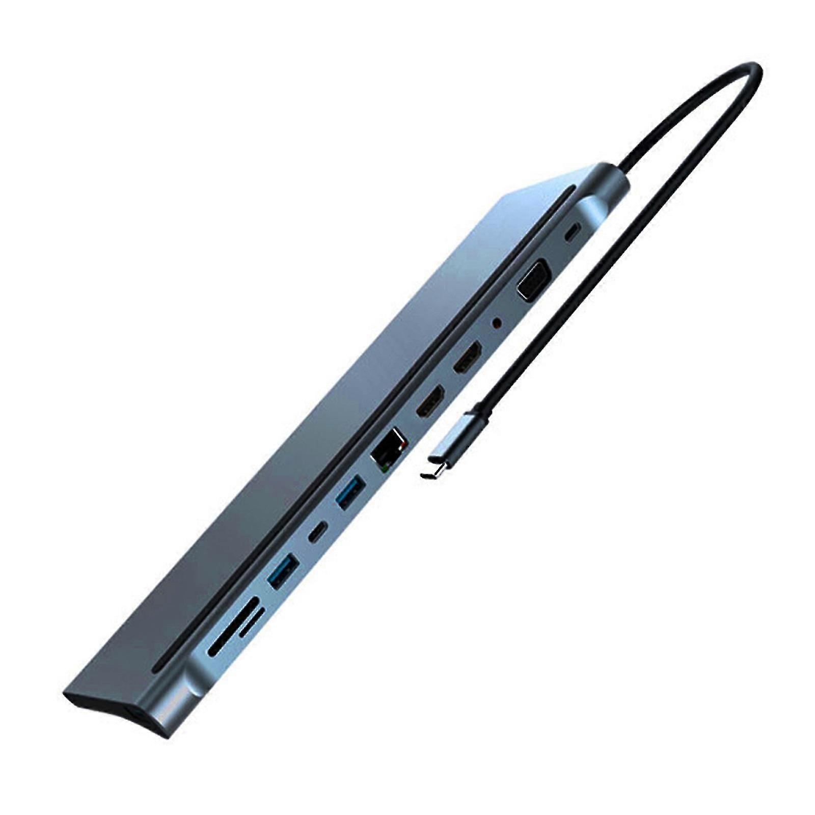 Docking Station 12 In 1 Usb C Docking Station Usb C Hub Compatible For Ios&windows(hdmi,vga,pd3.0,usb-c,ethernet,sd/tf Card Reader,usb Ports)