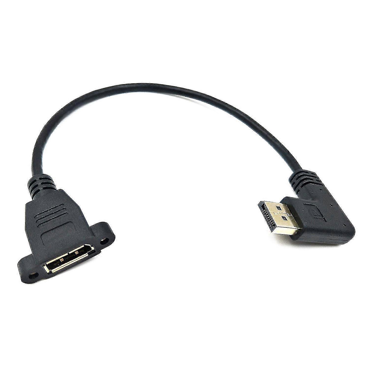 Dp To Dp Cable, 12"/30Cm Right Angle 90 Degree Displayport (Dp)