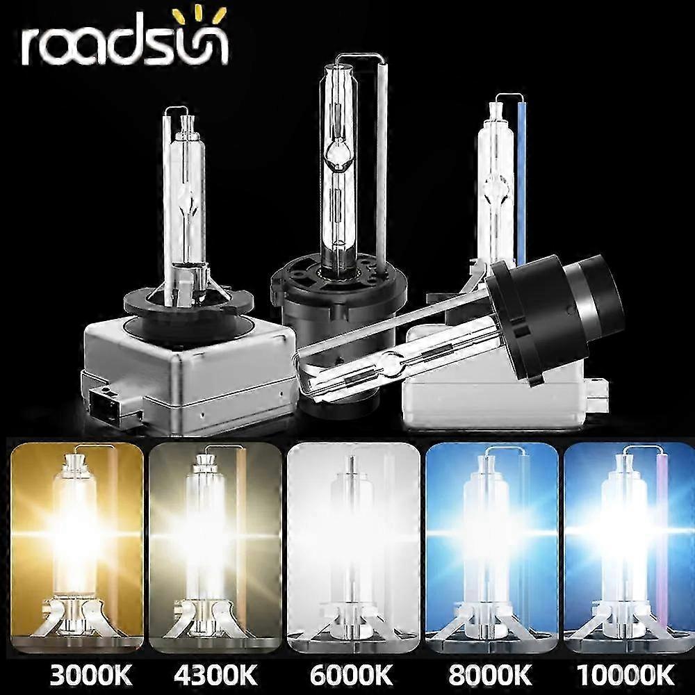 2-Pack HID Xenon Bulbs for D1S D2S D3S D4S Headlights, 35W Auto Car Lamp with 3000K-12000K Colors, 12V-Compatible