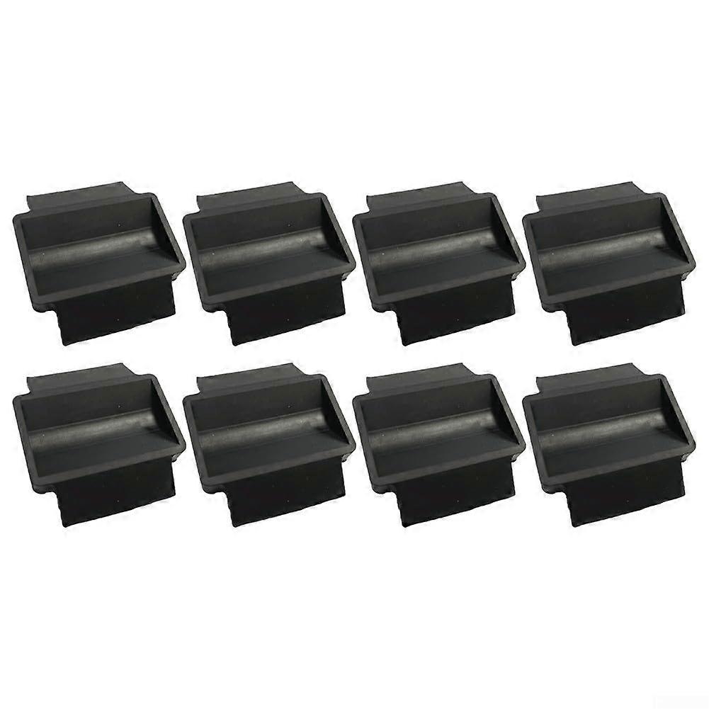 Rubber Caster Cups 8Pack  AntiSlip with Deep Groove Electrostatic Grip, Black, Compatible With Sofas Chairs Desks