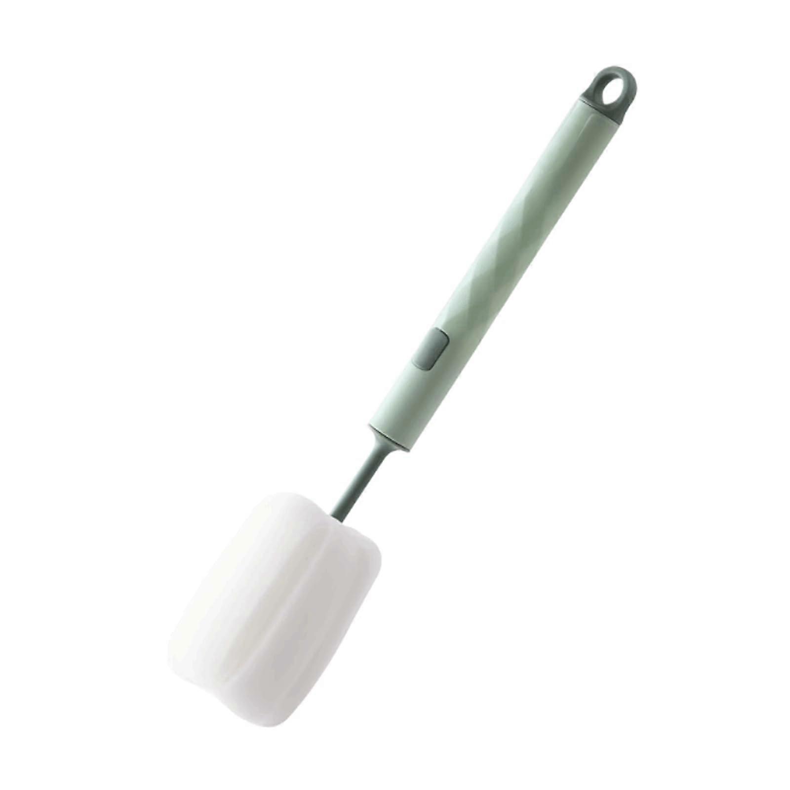 Long Handle Sponge Bottle Cleaning Brush with Replaceable Head