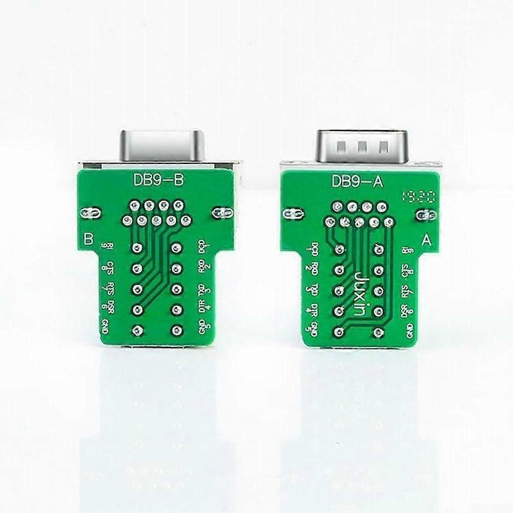 9 Pin DB9 DSUB Serial Adapter Connector Breakout Board PVC Housing Screw Lock Nickel Plated Interface Female Tail Sleeve