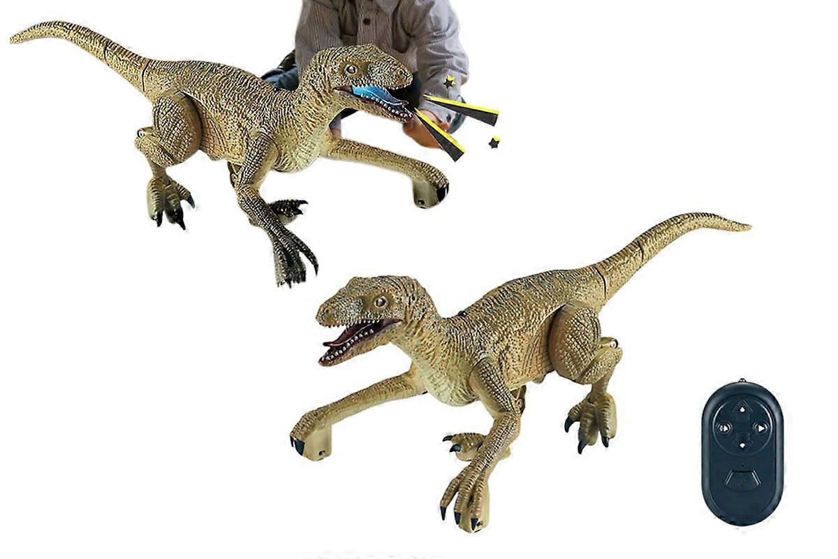 2.4G Dinosaur Toy Remote Control Walking Roaring Velociraptor for Kids