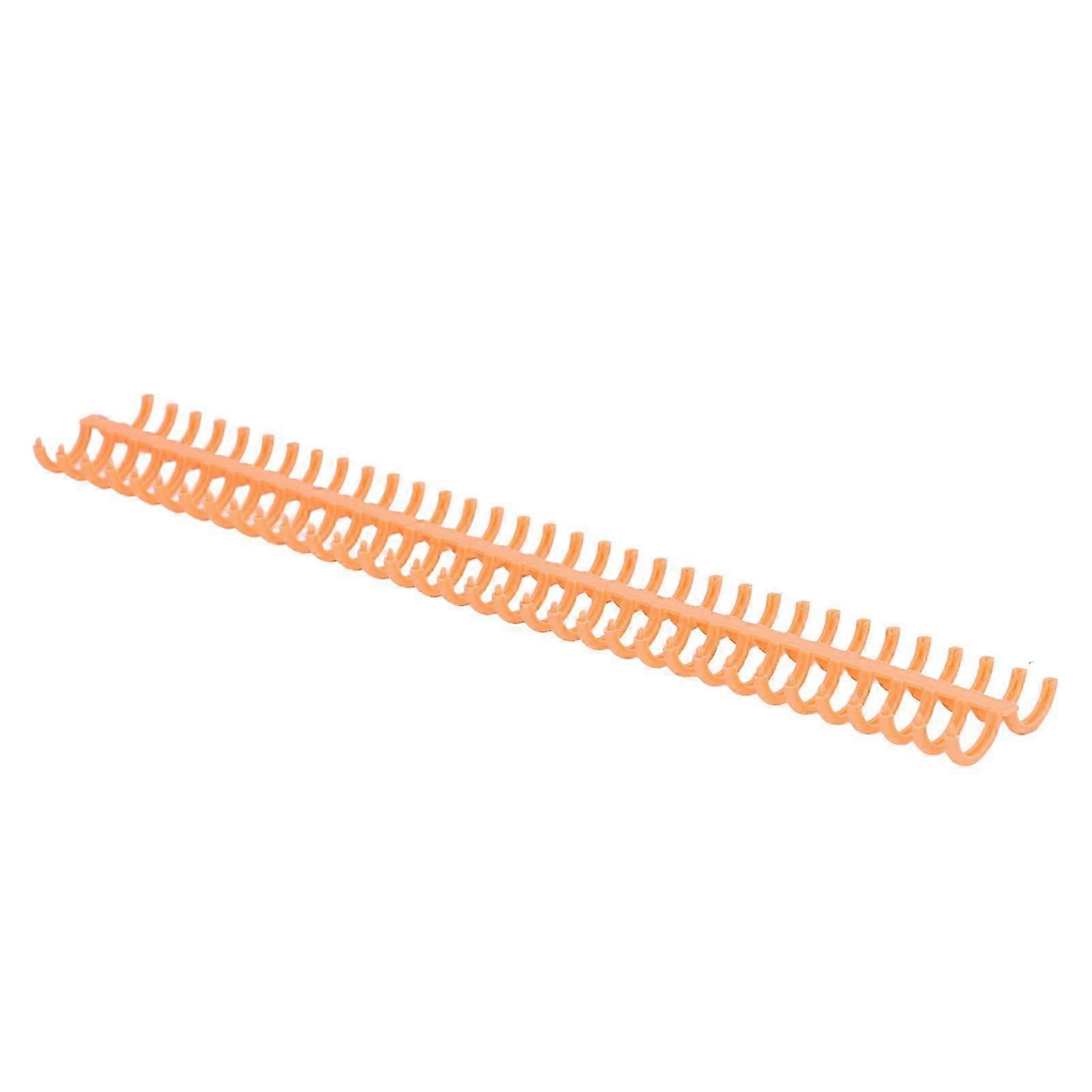 10Pcs Binding Coils 34 Holes Polypropylene Wear Resistant Binding Spines for Stationery Orange