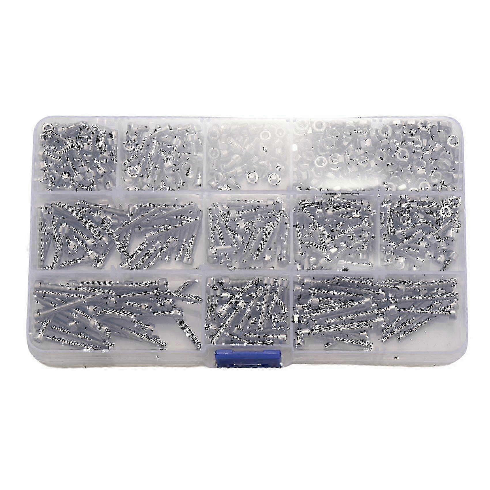 620pcs M3 Screw Assortment Kit, Cap Head Screws, Machine Screws, Hex Cap Screw Hardware Kit, M3 Bolt