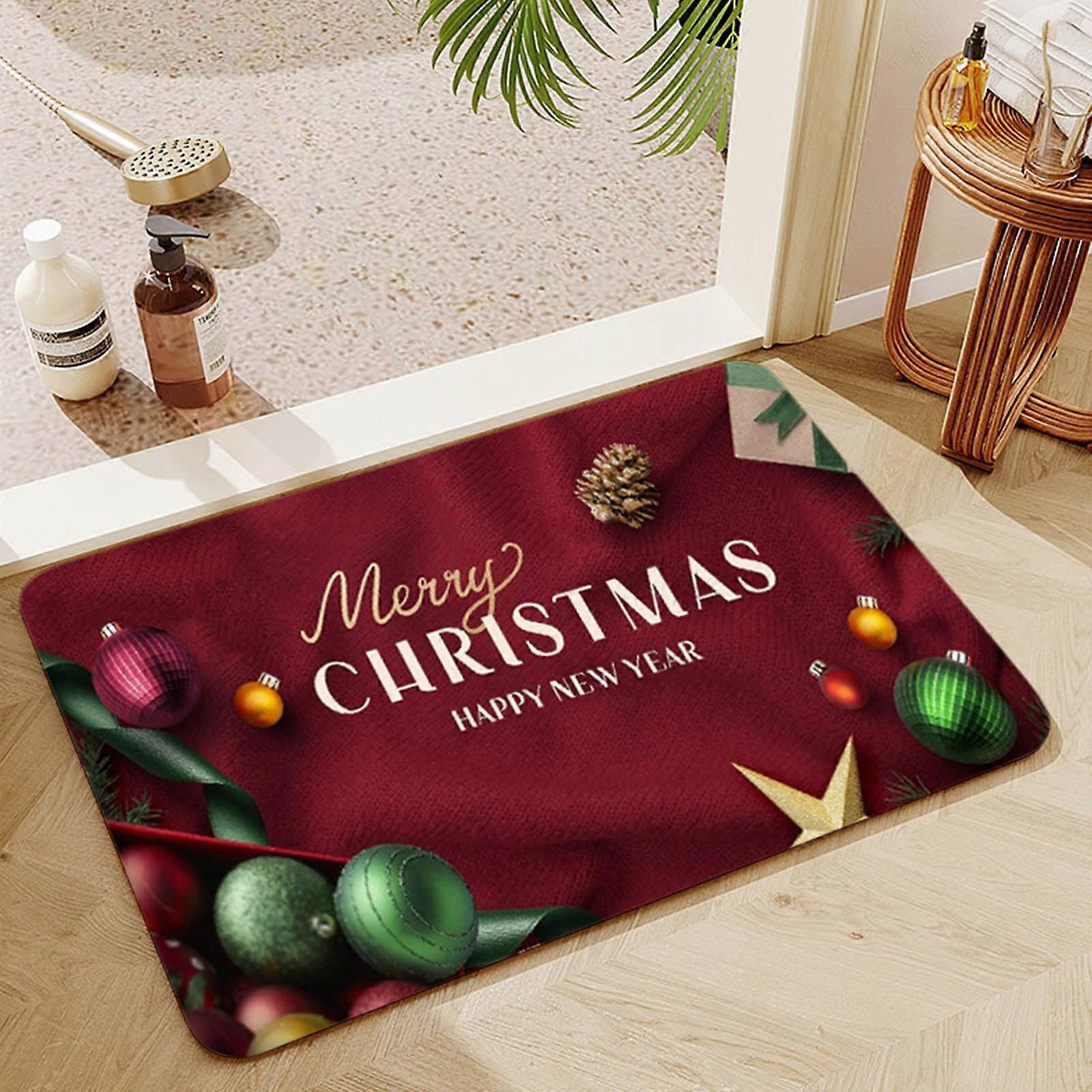 Sokhug Clearance Christmas Memory Foam Bath Rug Small Dots At The Bottom, Machine Washable Bath Mat 40*60CM