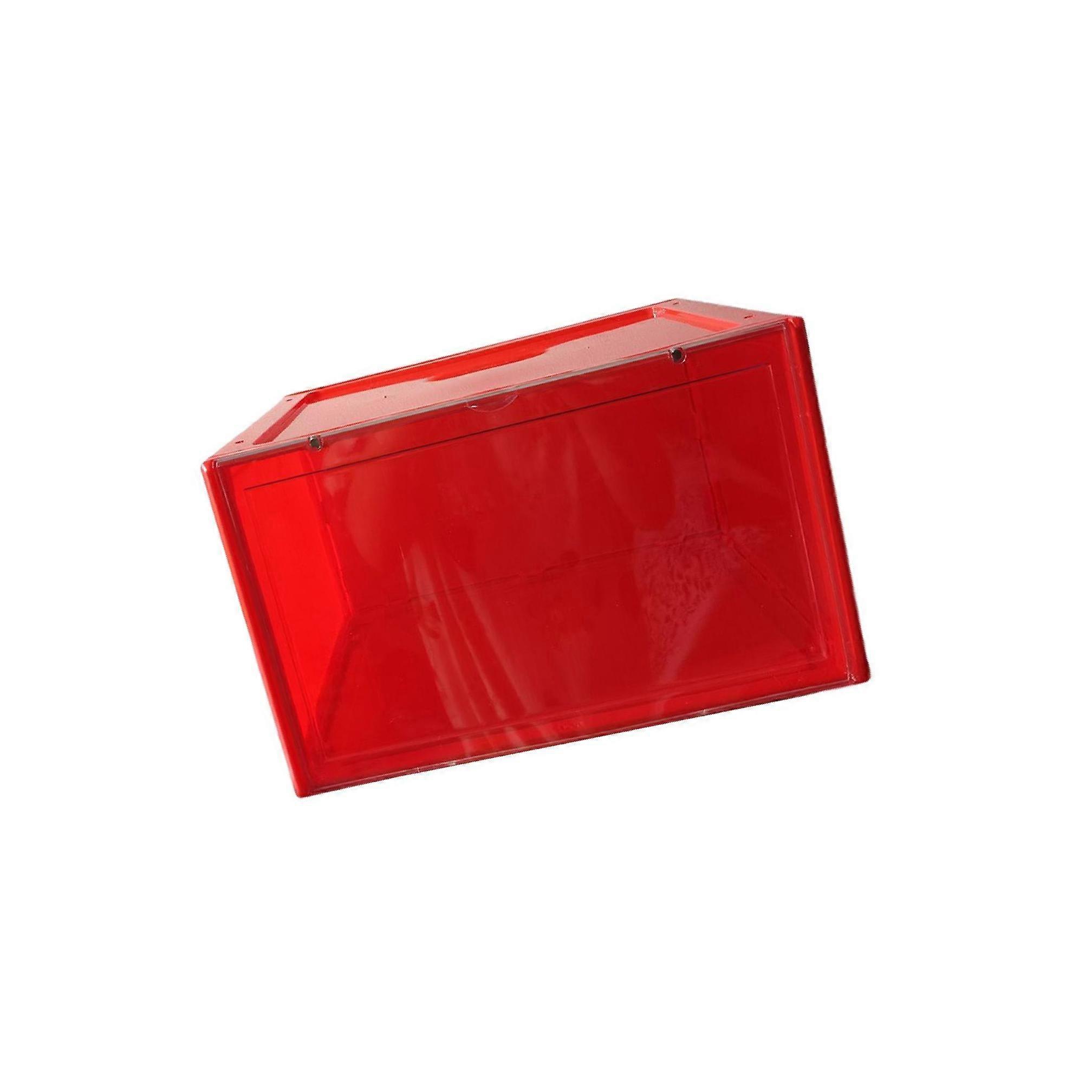 Free Standing Shoe Box Space Saving Stackable Display Case 