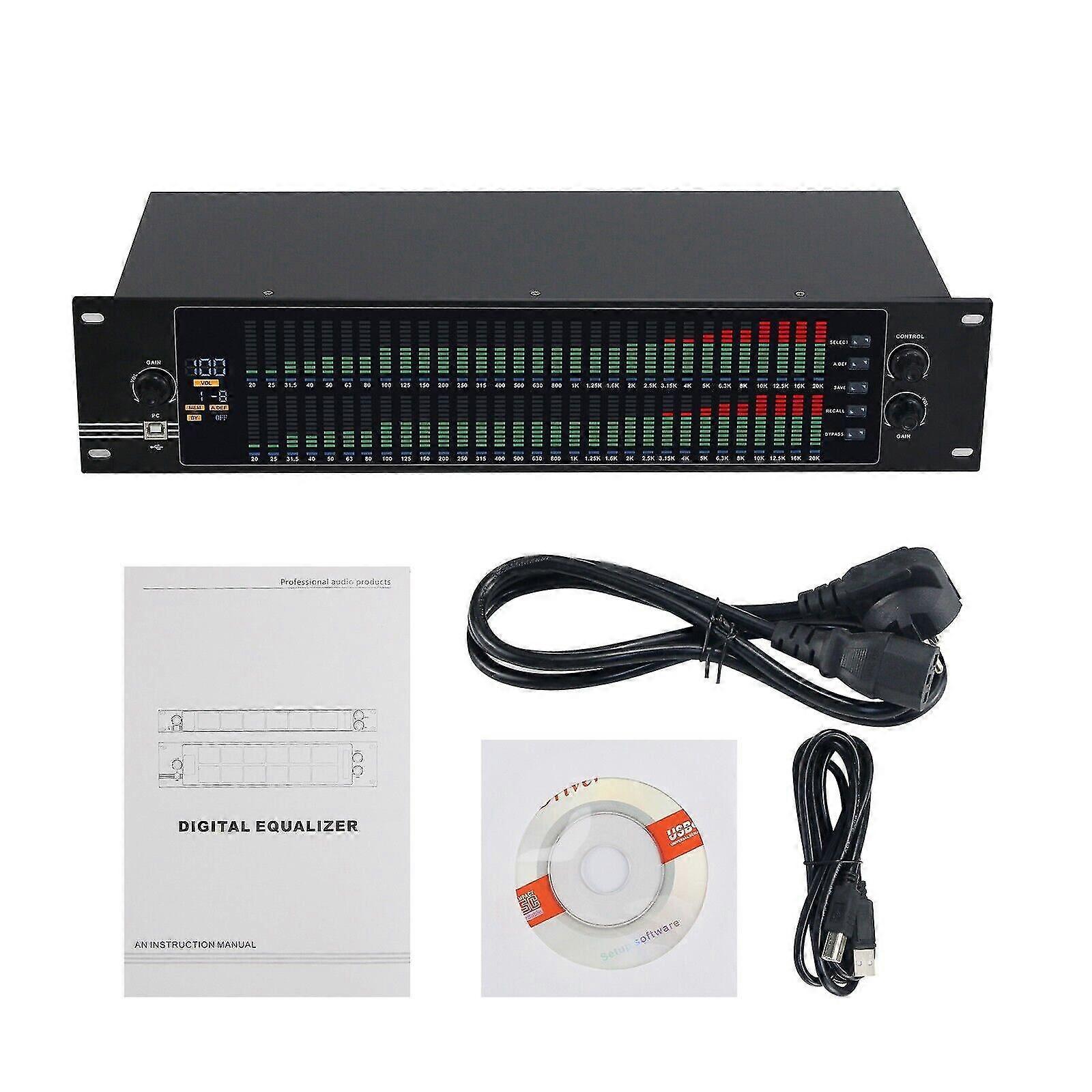 Eq-323 Dual 31-band Graphic Equalizer Spectrum Digital Equalizer For Stage