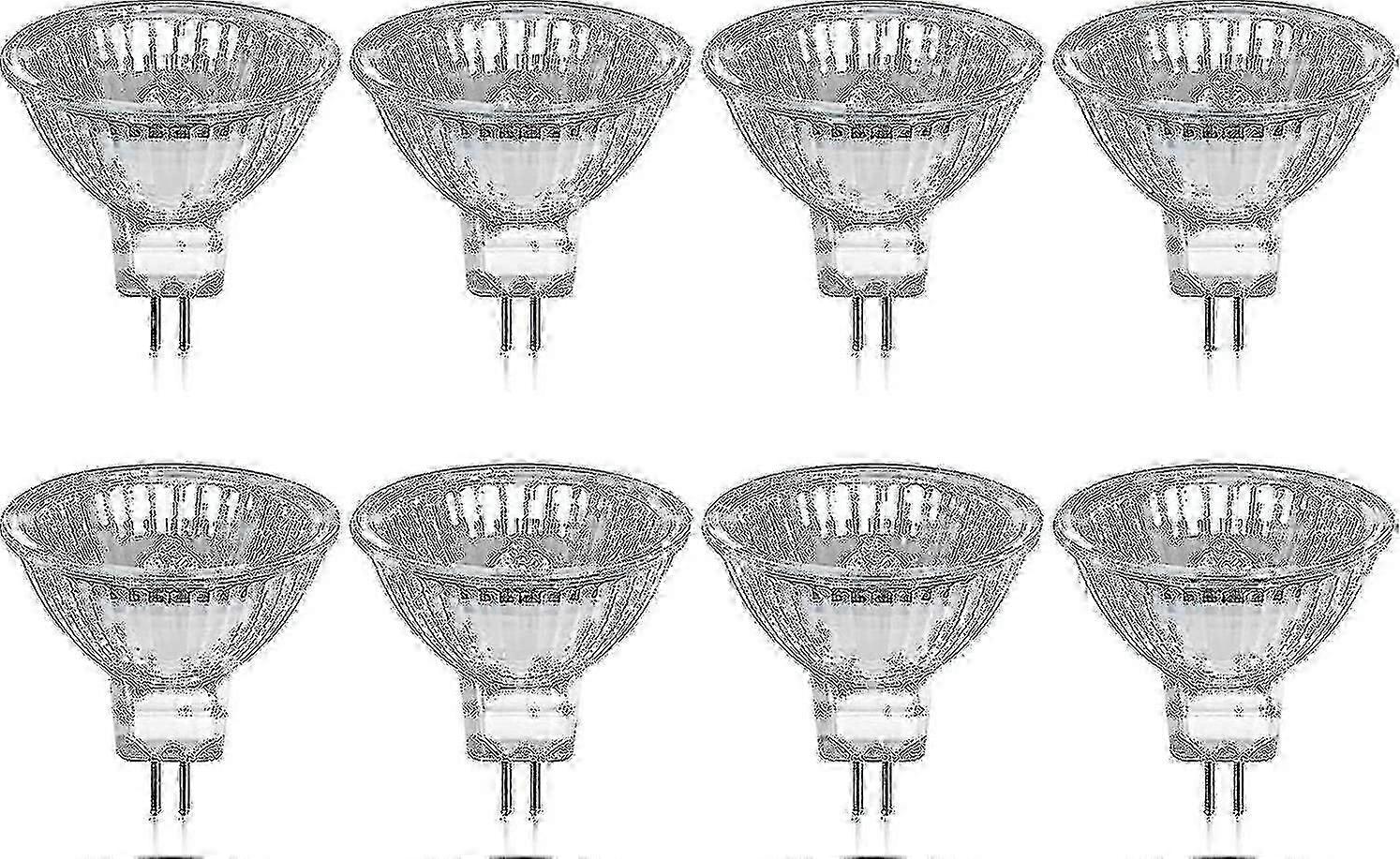 ハロゲン電球 GU5.3 MR16 35W 12V 調光可能 ウォーム ホワイト 2800K 8 個パック