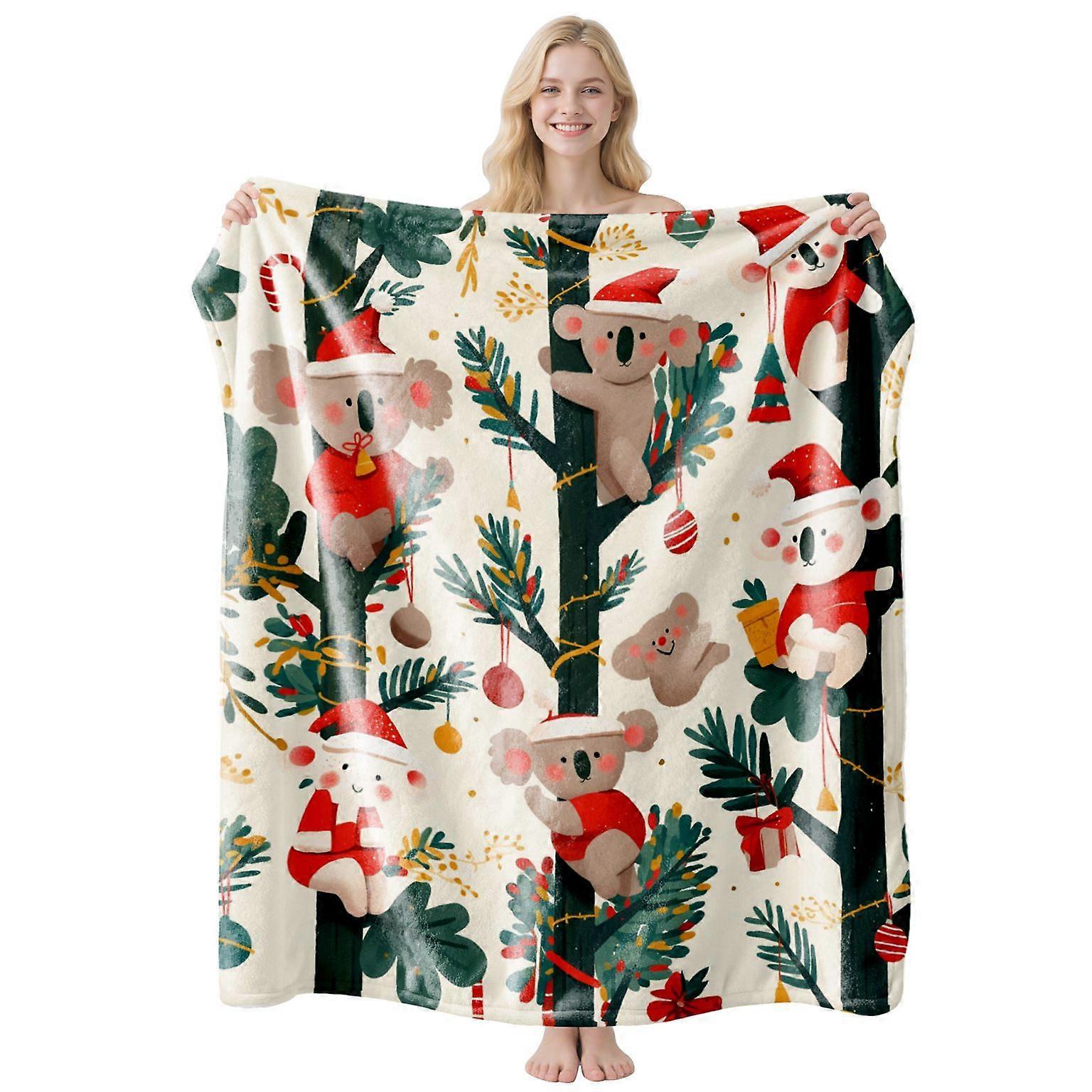 Christmas-Themed Flannel Blankets   Based -130*150