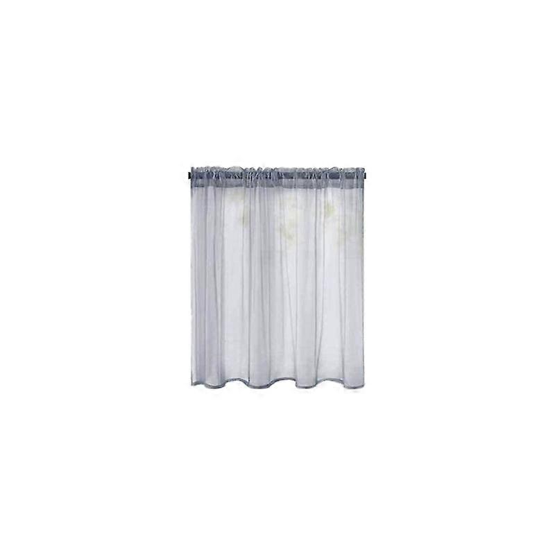 1Pc Cafe DIY Window Drapes Net Voile Weave Tier Tulle Kitchen Polyester Short Sheer Curtains