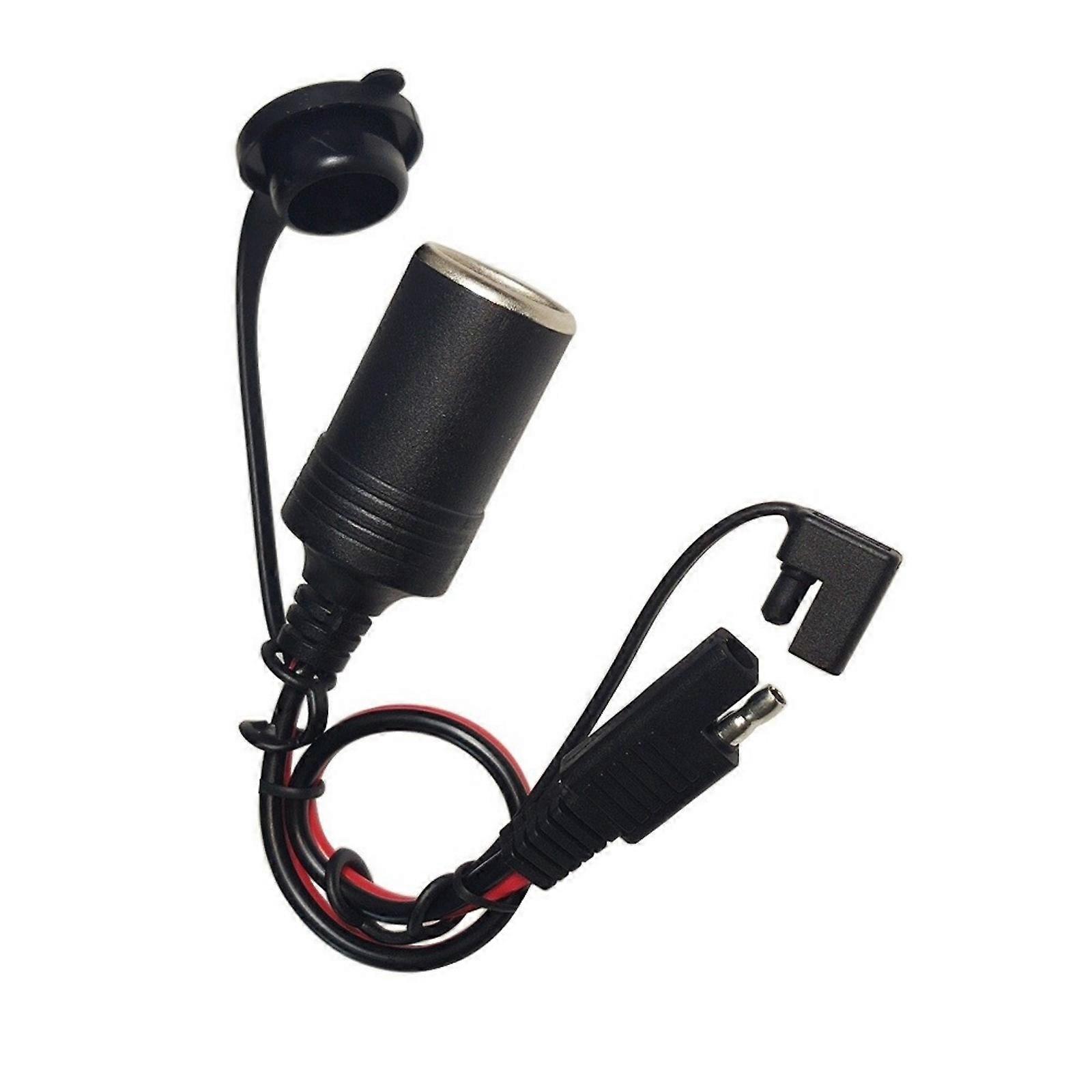 SAE to Cigarettes Lighter Female Cable SAE Cigarettes Lighter Plugs Socket Adapter for Vehicle Power Emergency Use Multicolor