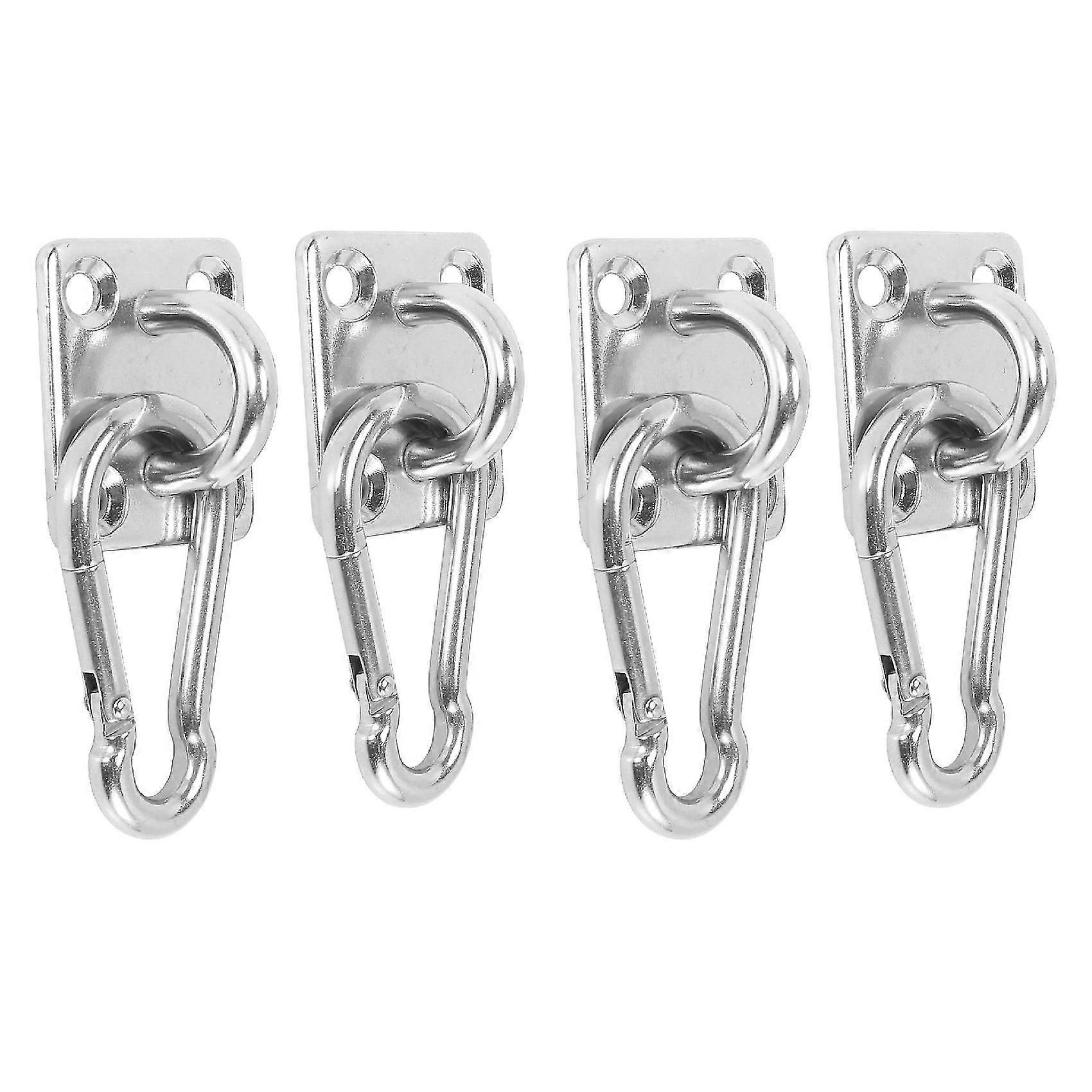4 Sets Of Suspended Ceiling Wall Mount U-shaped Hooks Multi-function Hammock Hammock Hook Metal Bas