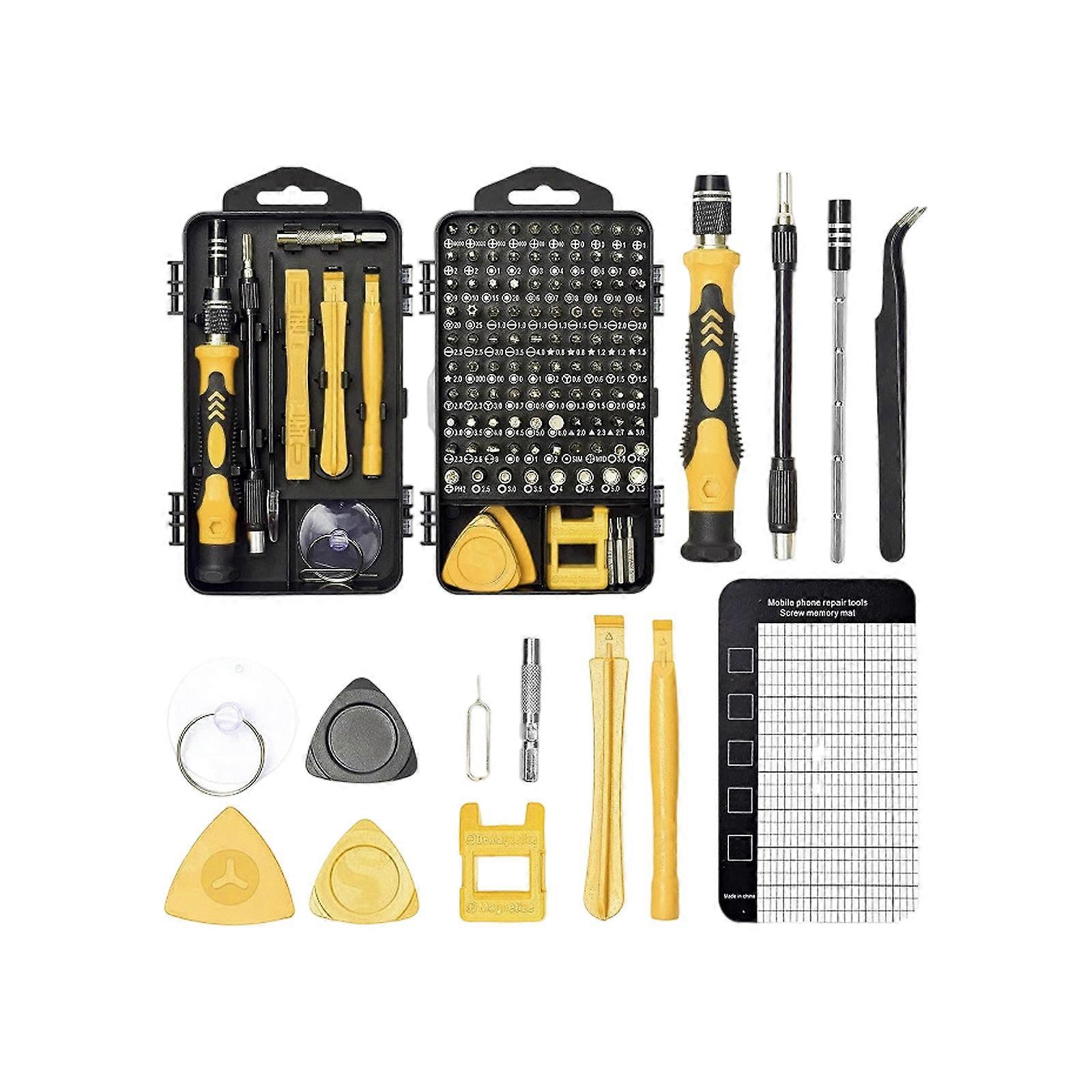 Advanced Magnetic Screwdriver Set Electronics Repair Tool For Phone Computer Laptop Smartwatch Tablet Gadget Maintenance  Yellow