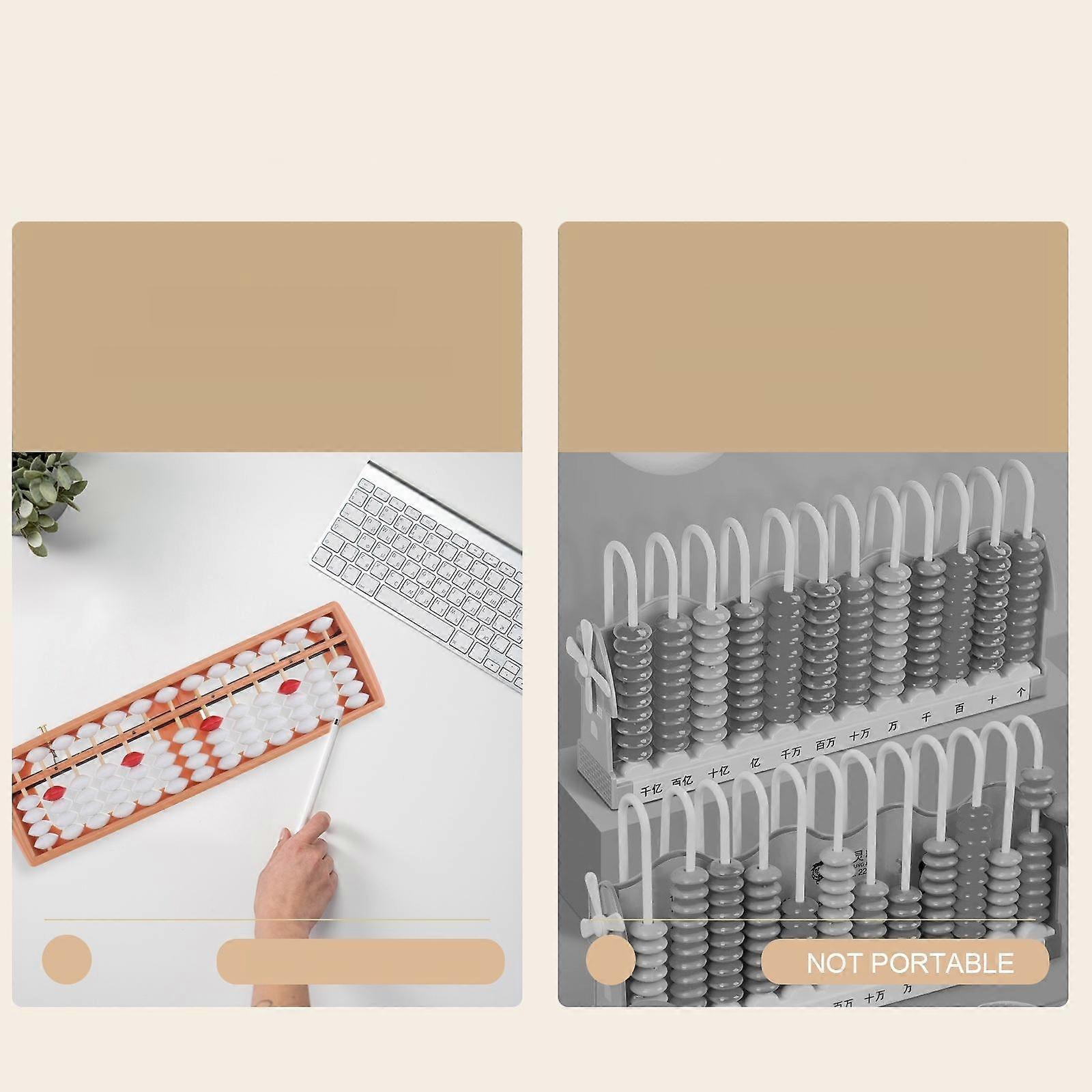 13-Digit Abacus Toy for Kids Cognitive Development 1Pcs Learning Aid