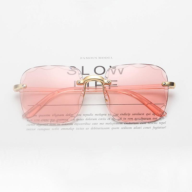 Women's Rimless Sunglasses Large Lens Uv Protection Frameless Sunglasses Various Color One Size