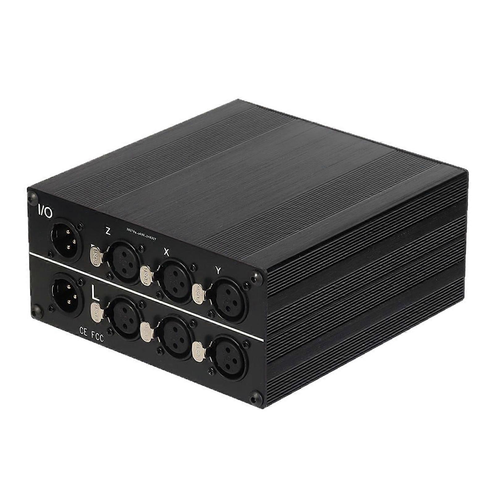 Professional XLR Signal Distribution Box 3Channel Input Selector Gold Plate Port Durability Metal XLR Audios Switcher Multicolor