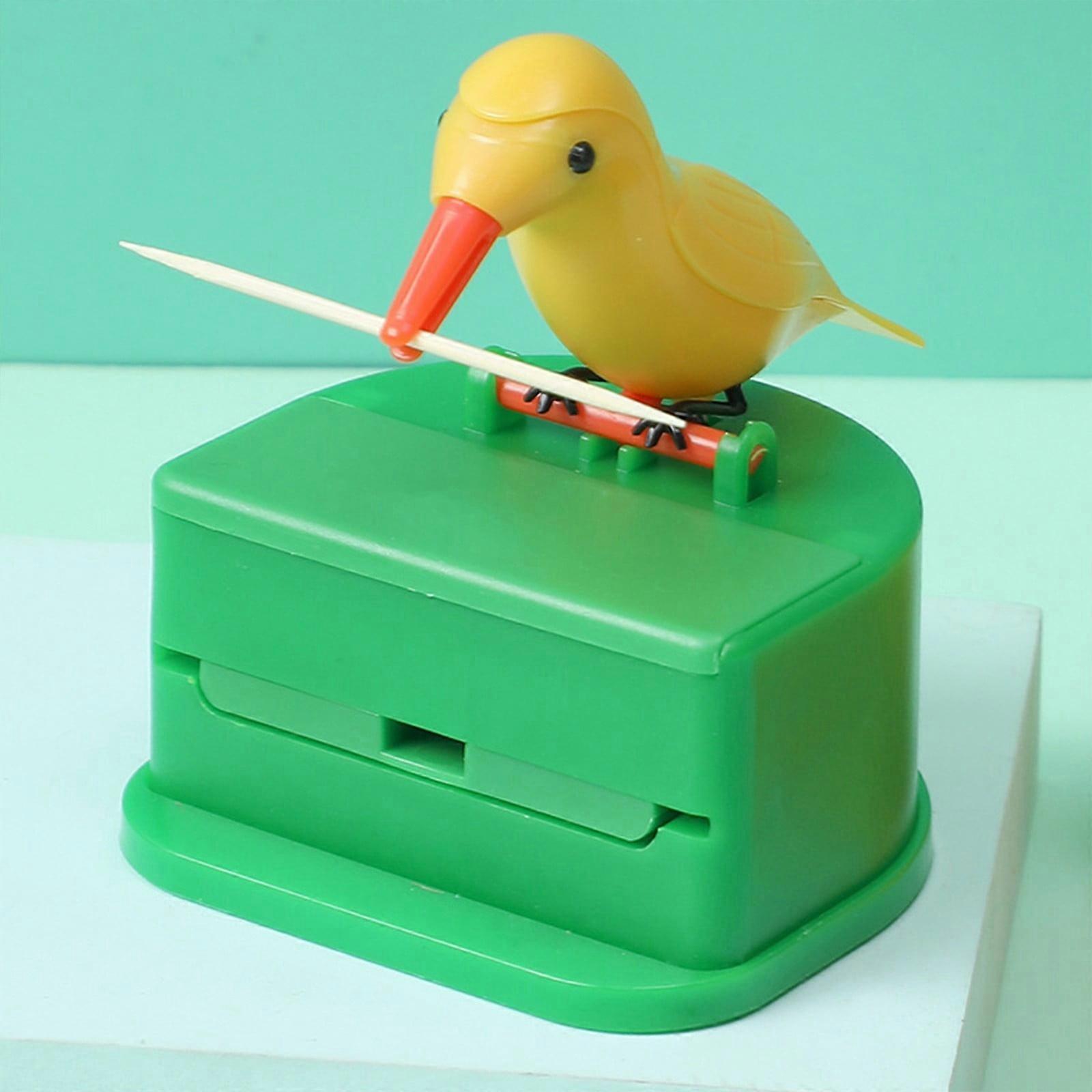 YiFudd Small Bird Toothpick Box Creative Press To Automatically Eject The Toothpick Box