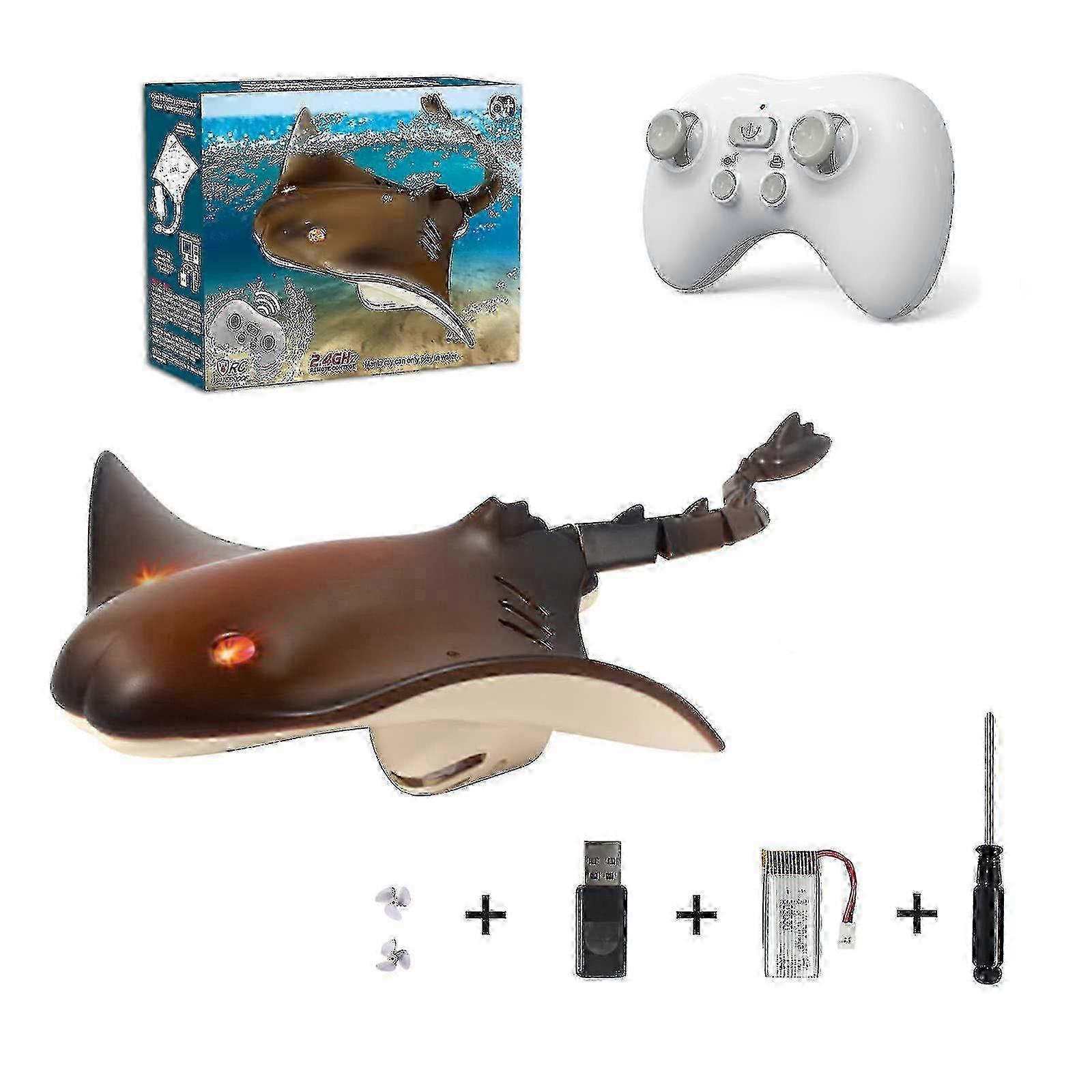 Remote Control Stingray Pool Toy - Double Motor, Rechargeable Battery, 2.4ghz Control_way