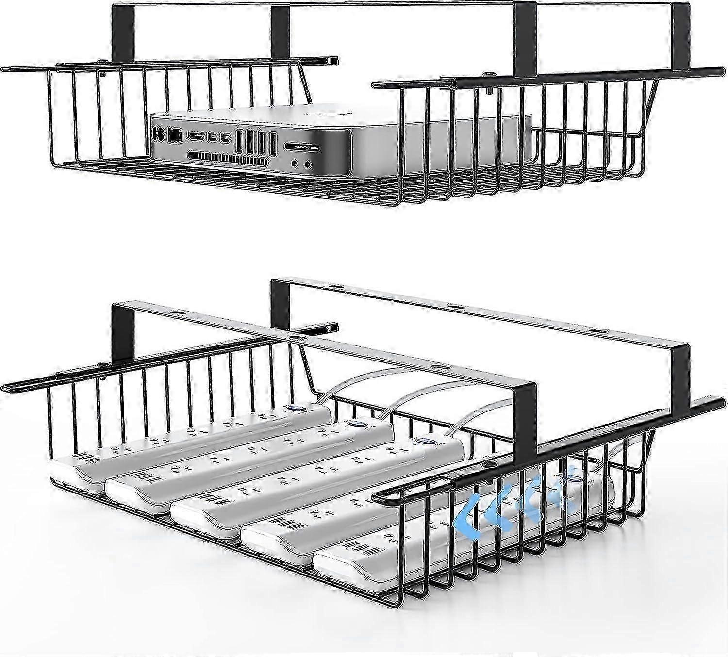 Ablage unter dem Schreibtisch 1 Pack - Metall unter der Schreibtischschublade ausziehen