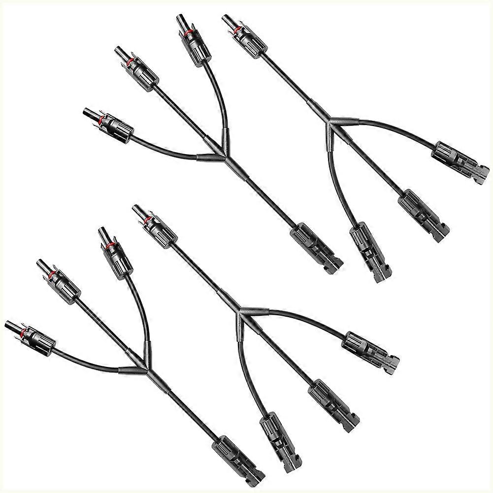 2Pairs Y-Style Solar Connector DC 1000V FMMM+MFFF for Parallel Connection Between Solar Panels Solar Cable Junction