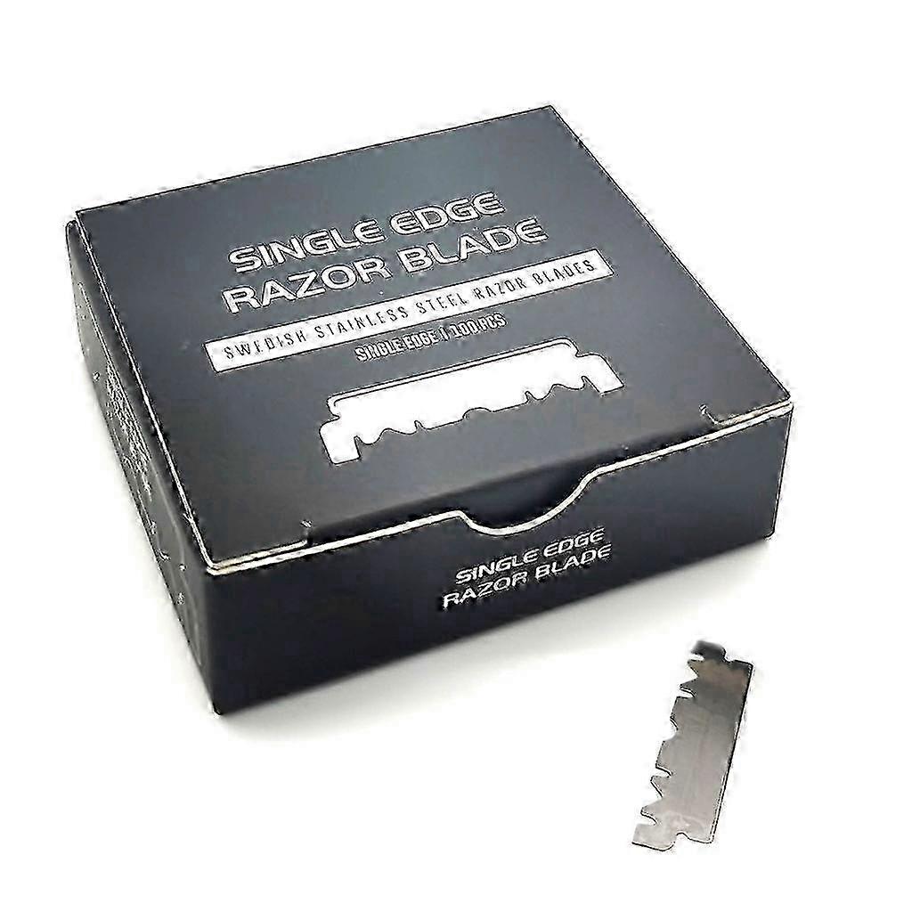 w 100pcs Stainless Steel Barber for Razor Blade Single Edge for Razor Blades for Sharp Tool for Professional Barber Razors