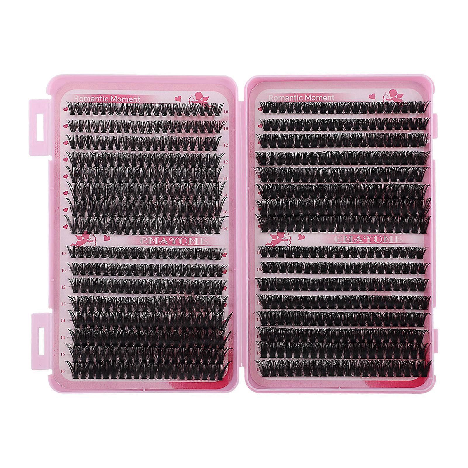 640pcs DIY Lash extenstion kit Bond and seal glue applicator D Curl Fluffy Cluster Eyelash 10D 20D 30D 40D individual Eyelashes
