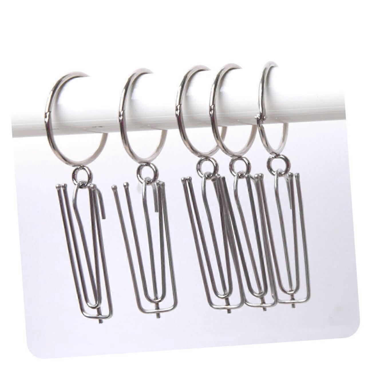 20pcs Metal Curtain Rings Set with Easy Open Close Design for Heavy or Light Drapes