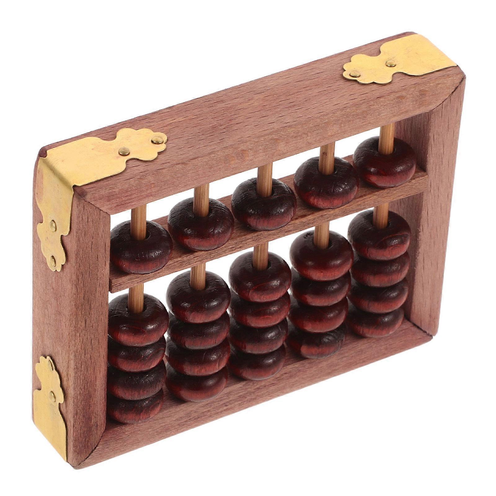 Retro Beechwood Abacus for Kids Math Learning Tool