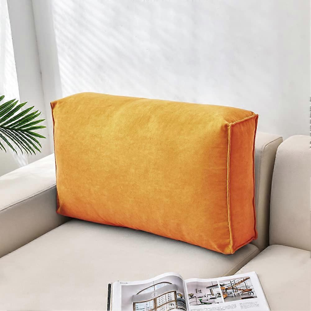 Sofa Back Cushion with Ergonomic Lumbar Support, Large Bedside Reading Pillow, Detachable Cover