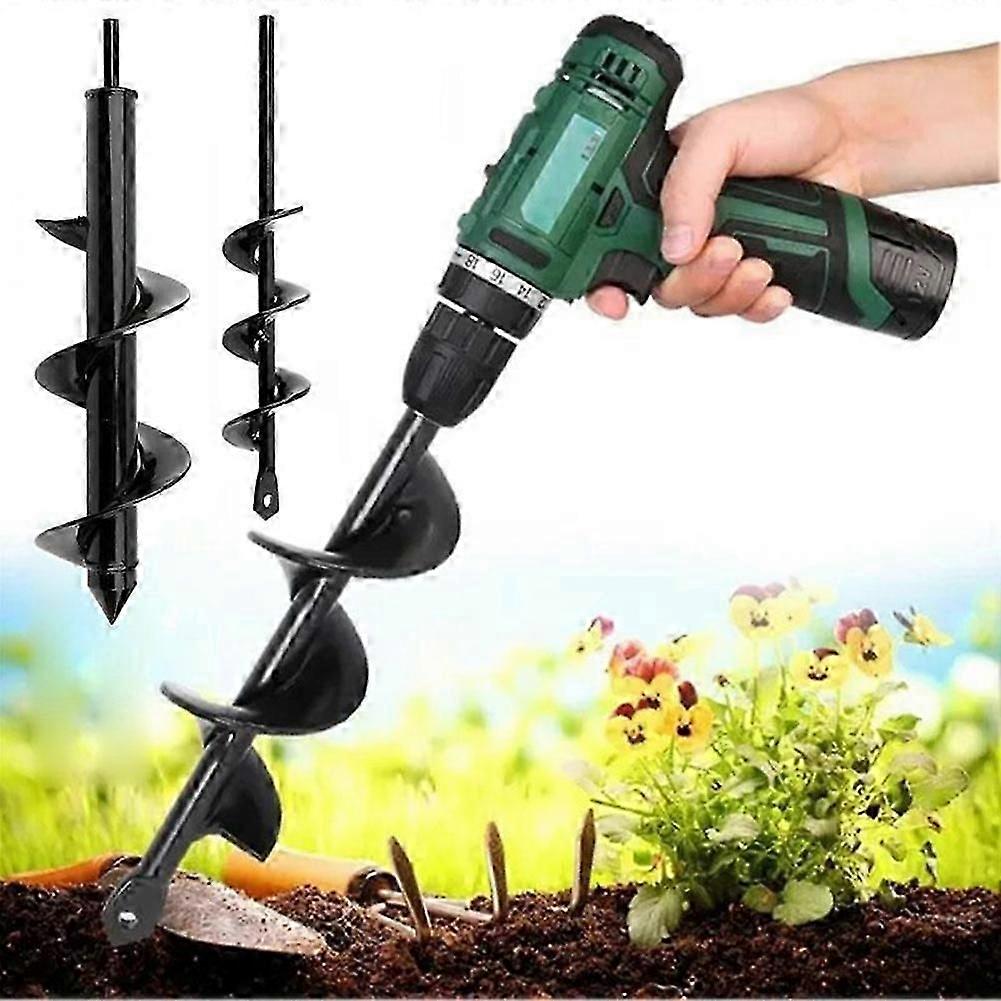 Bulb planter tool with garden auger drill bit