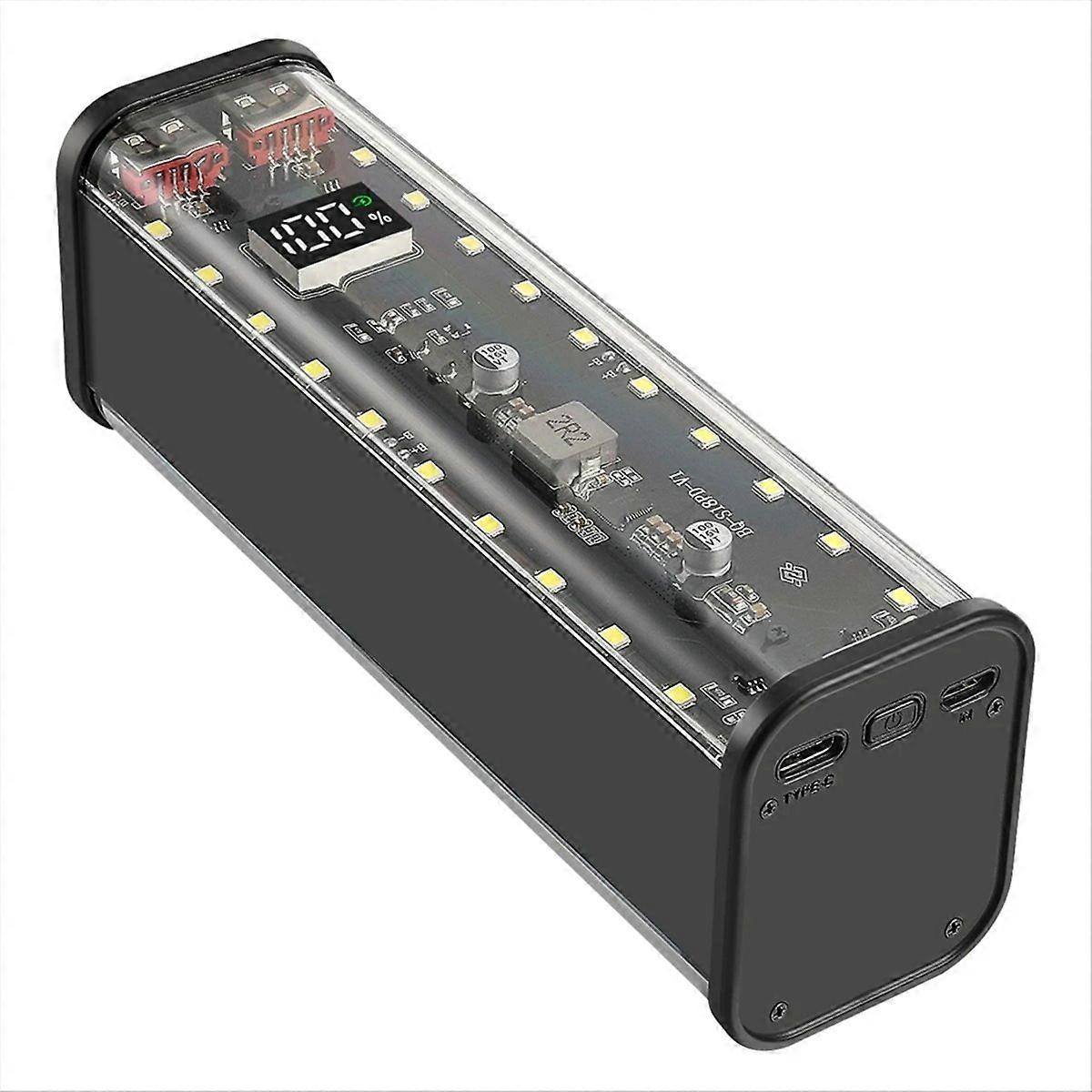 8 Slots 18650 DIY Power Bank Case Black
