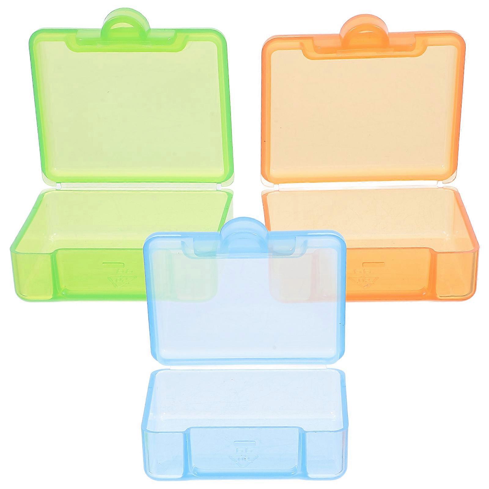 Small Clear Boxes Plastic Storage for Jewelry Storage 3Pcs Set
