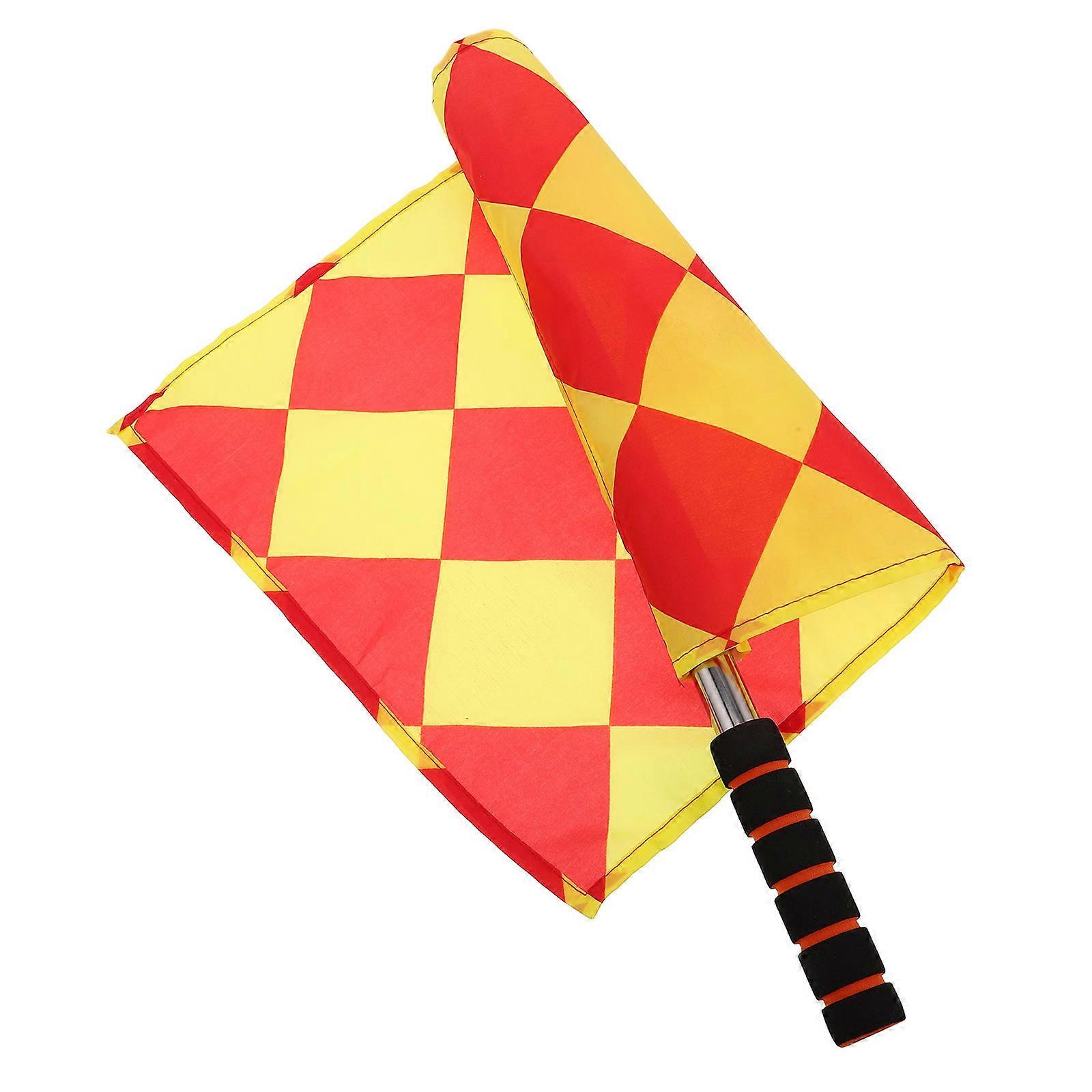 Soccer Referee Flag for Effective Signaling with Ergonomic Foam Handle