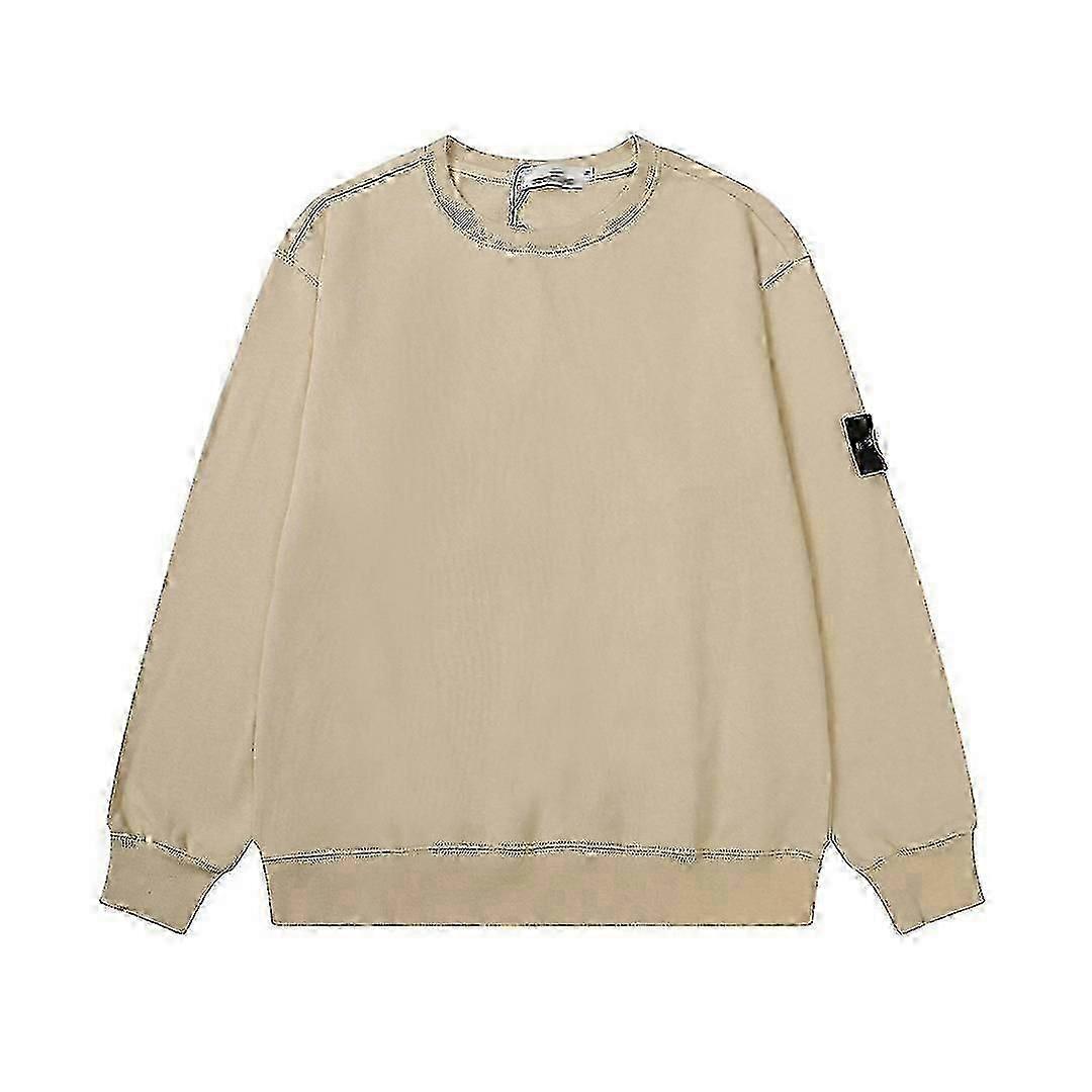 2025 Classique Pierre Version Correcte Couleur Unie Col Rond Badge Manches Longues Hommes et Femmes Même Style