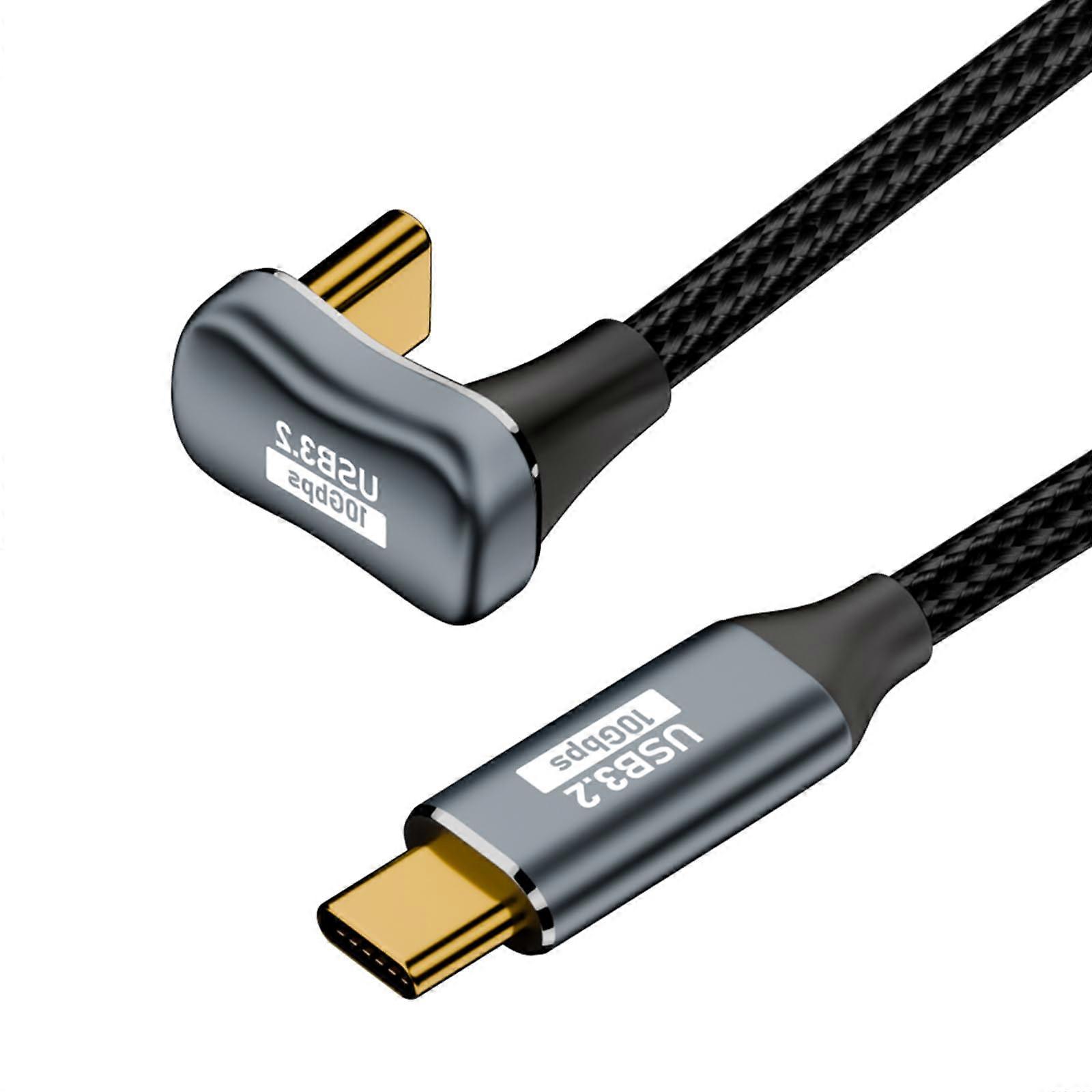 100W USB C Charging Cable 2m UShaped Fast Charge 10Gbps Data Transfer 4K Screen Support