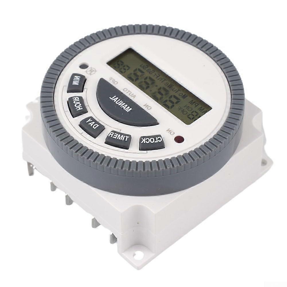 24V Programmable Timer Switch with Battery Backup, 7 Day Digital Control for Lights and Appliances