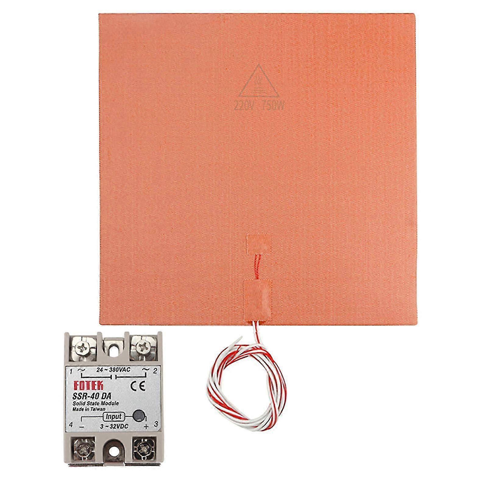 Printer Heater Bed Quick Heating Efficient Ultra-thin Upgrade Silicone 3d Printer Diy Heater Pad Solid-state Relay For Voron2.4