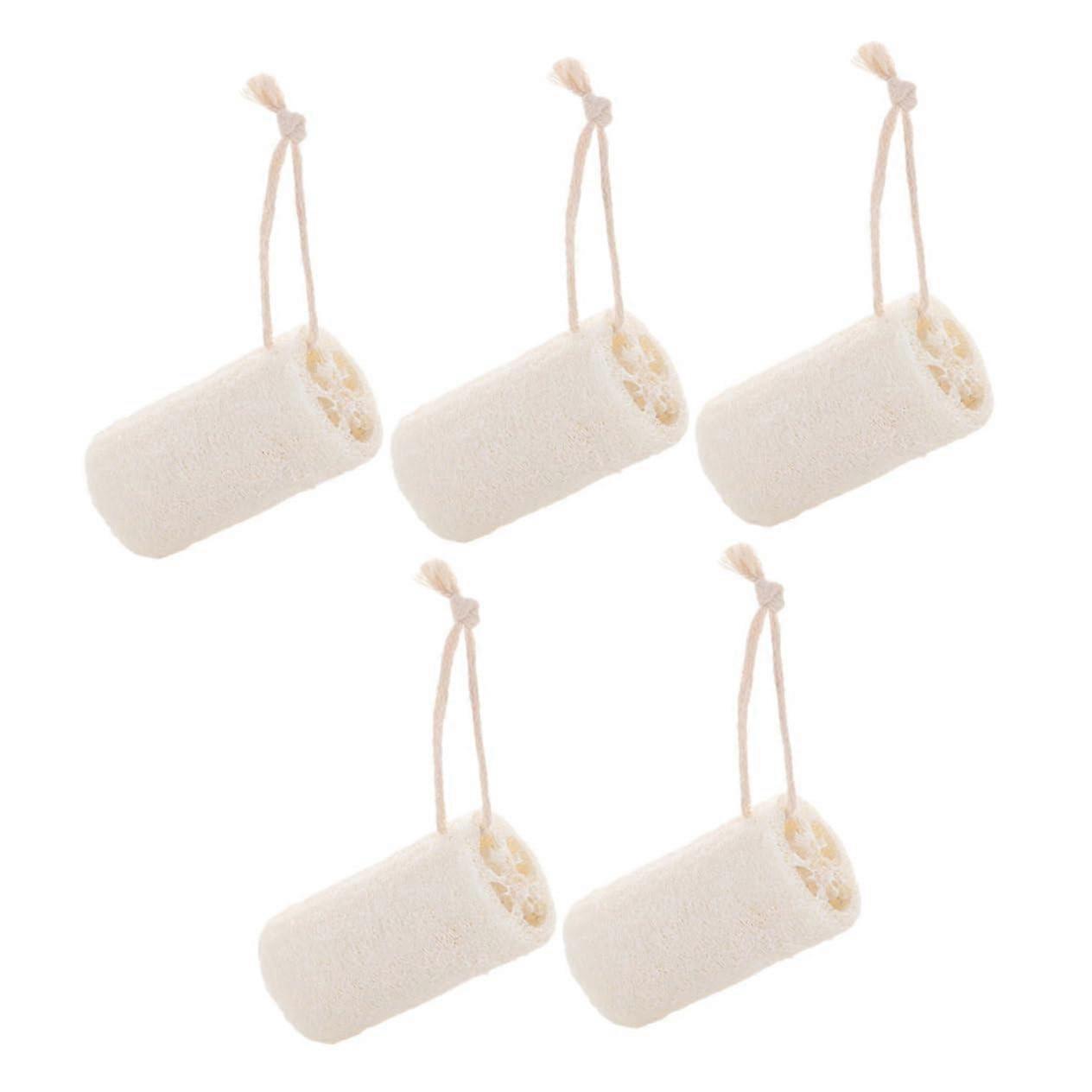 5pcs Natural Loofah Sponge Kitchen Scrubber Set for Multi Purpose Use and Quick Drying