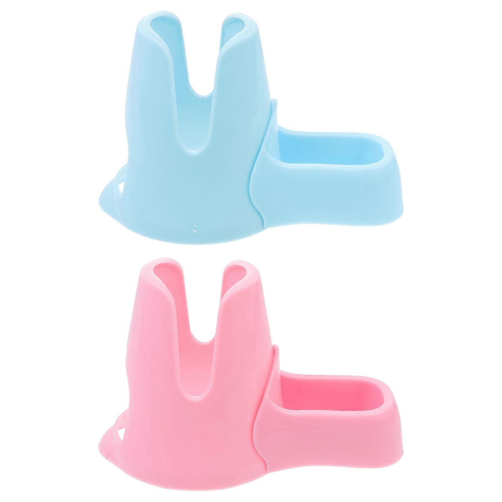 Hamster Water Bottle Stand for Daily Drinking 2Pcs Plastic Bottle Holder